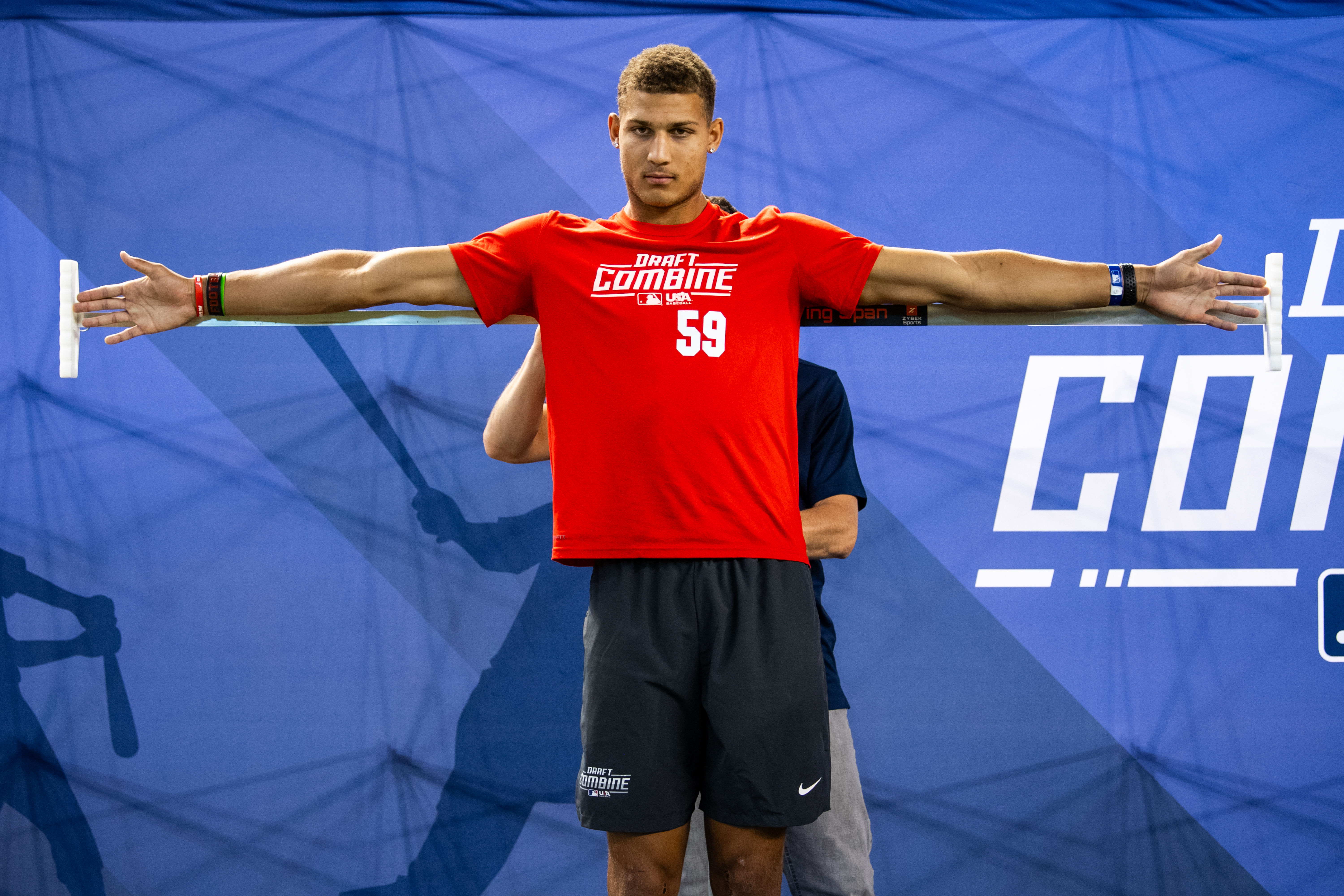 Duce Robinson participates in strength and conditioning assessments during the 2023 Draft Combine at Chase Field
