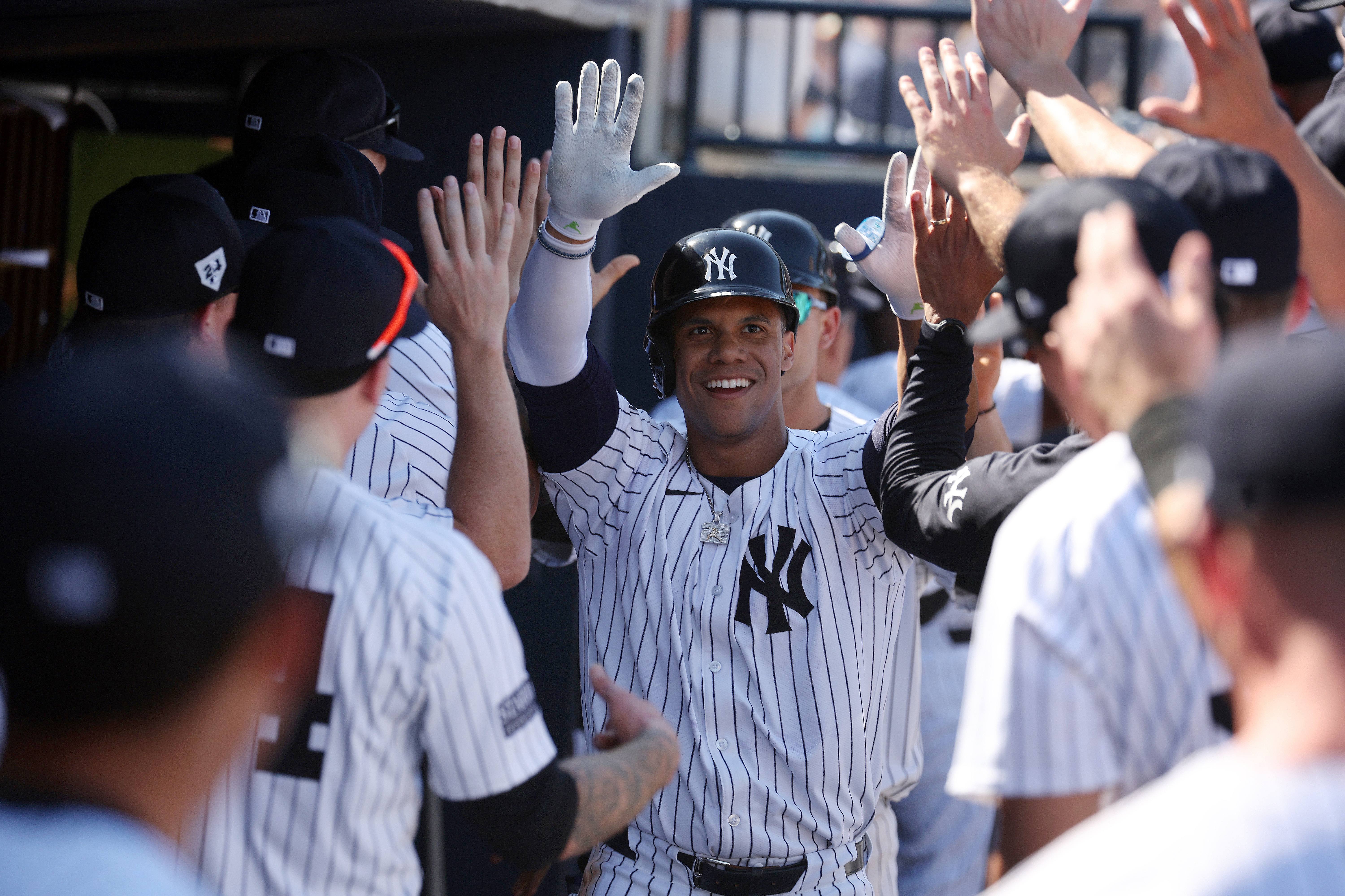 Juan Soto can wreak havoc in the batter’s box in myriad ways. He is disciplined, smart and powerful, traits he shares with Aaron Judge. As teammates expected to hit back-to-back in the batting order, Soto and Judge will be a two-headed monster for opposing pitchers, and their presence will most certainly have a positive effect on the rest of the lineup, as well. (Photo Credit: New York Yankees)