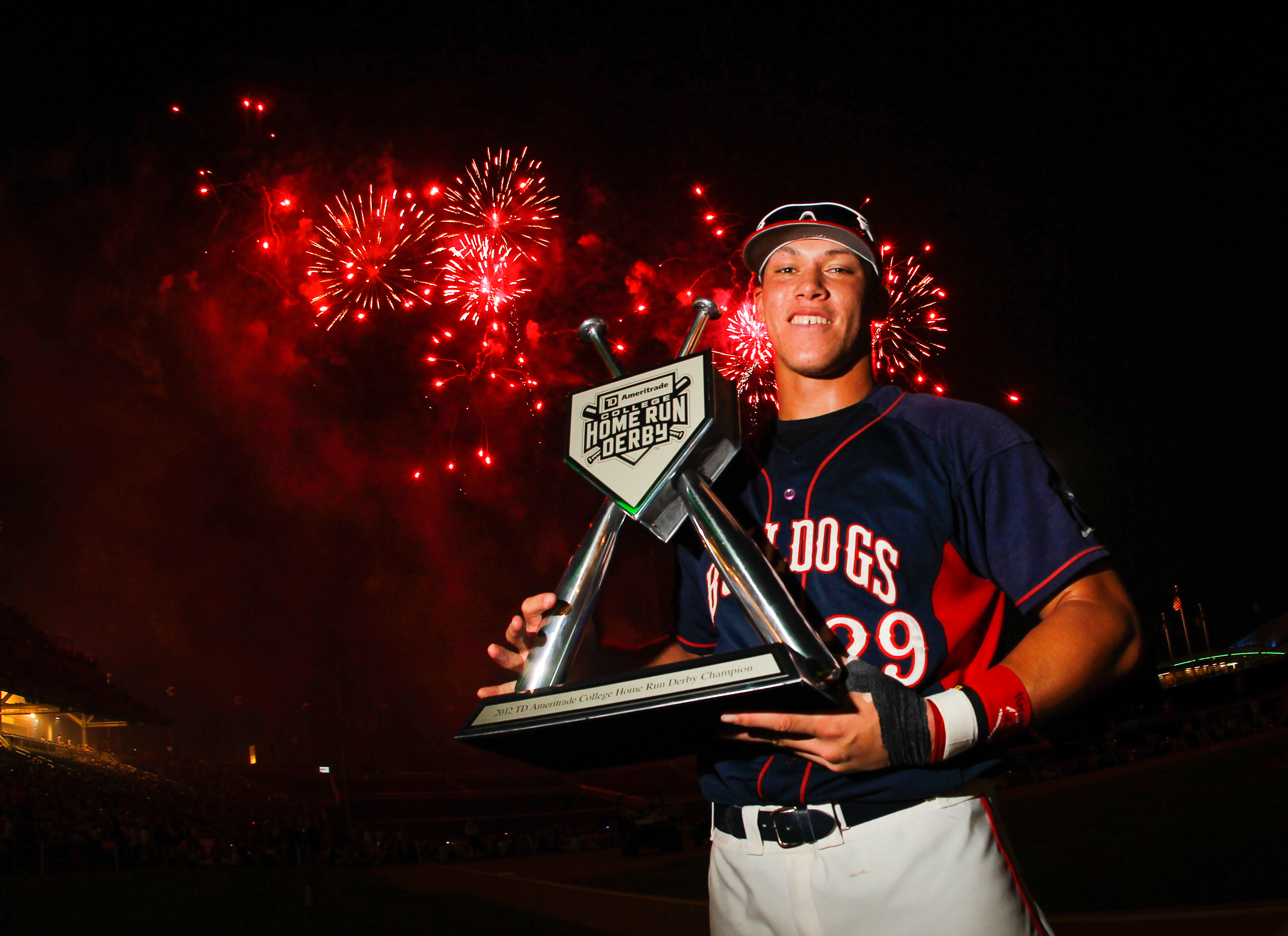 After earning three first-team All-Conference selections and winning the 2012 College Baseball Home Run Derby during his collegiate career, Judge somehow lasted until the Yankees took him 32nd overall in the 2013 MLB Draft. His time in a Bulldogs uniform prepared him well for the pinstripes. “What the Yankees are all about -- they’re about winning, about the team, about tradition -- that’s everything that I learned here at Fresno State,” Judge said. “It was a great steppingstone in my life and career.” (Photo Credit: Steve Woltmann)