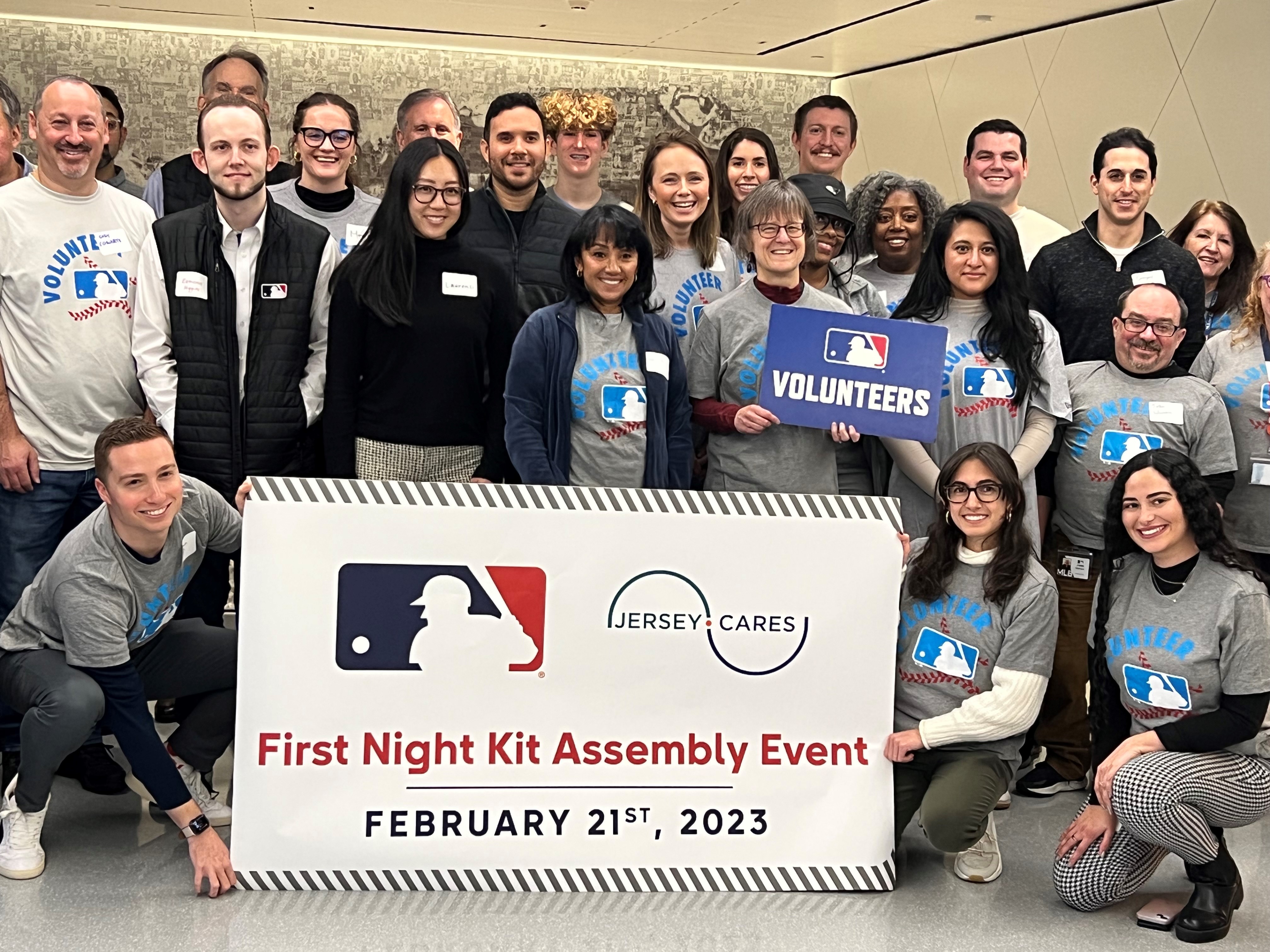 MLB and Jersey Cares volunteers