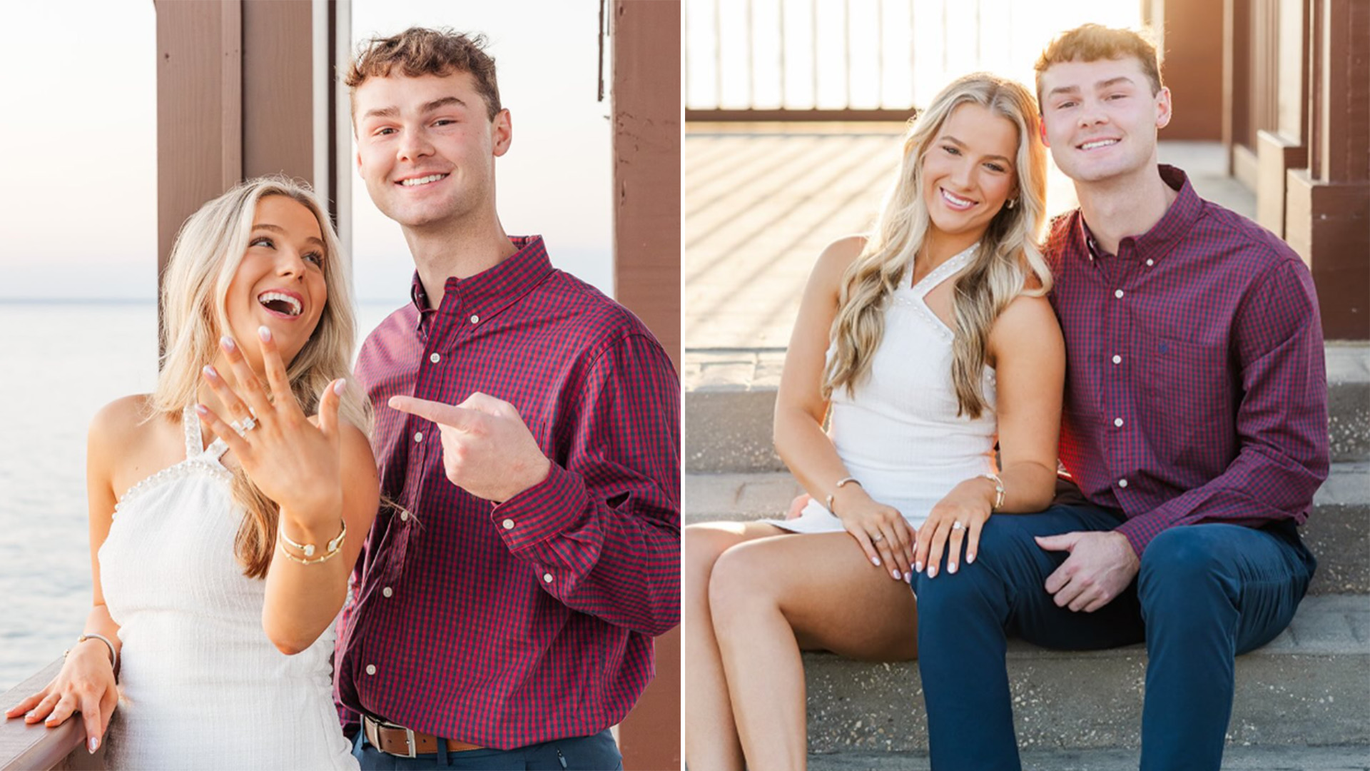 Kade Anderson getting engaged to his girlfriend, Baleigh.