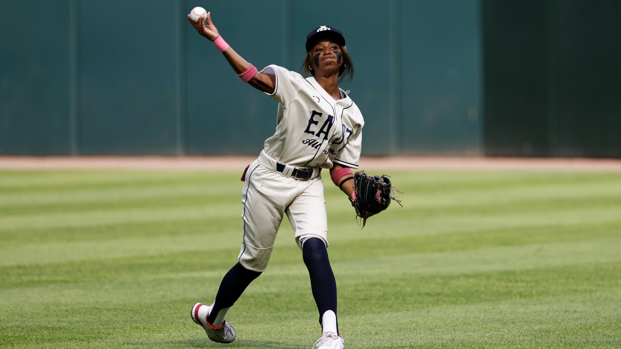 Amira Hondras, the first woman to play in the Classic, roped a clutch two-run single.