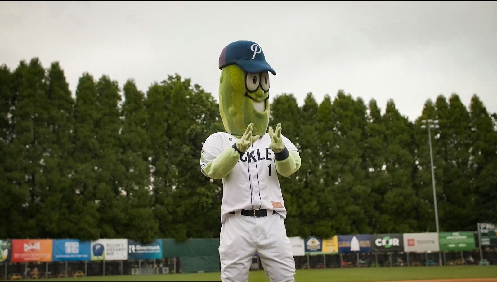 Team mascot Dillon T. Pickle