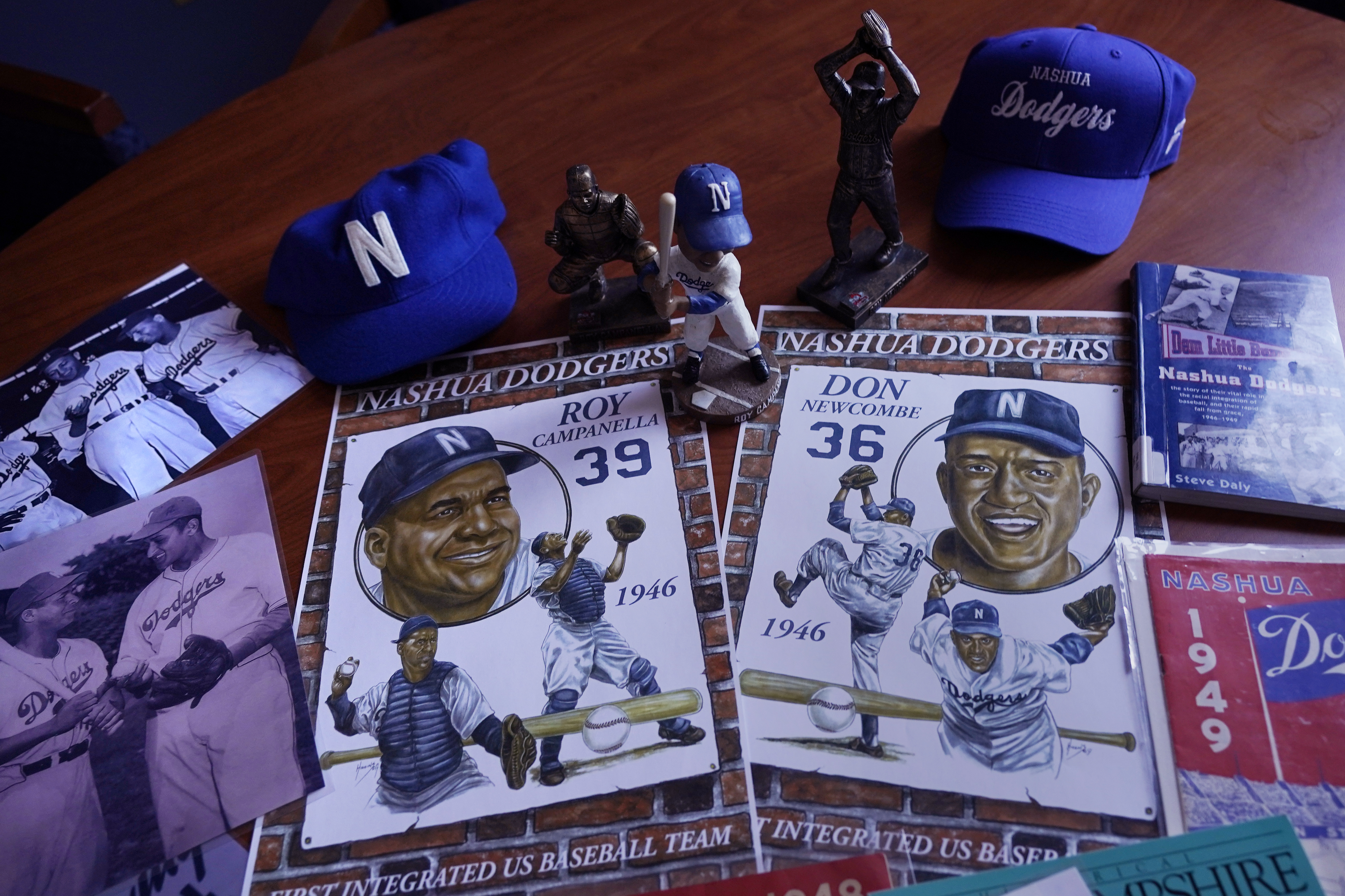 Nashua Dodgers memorabilia (AP images)