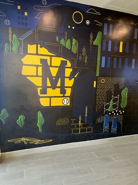 The wall murals around the complex are the work of a local artist. (Courtesy of Gord Ash)