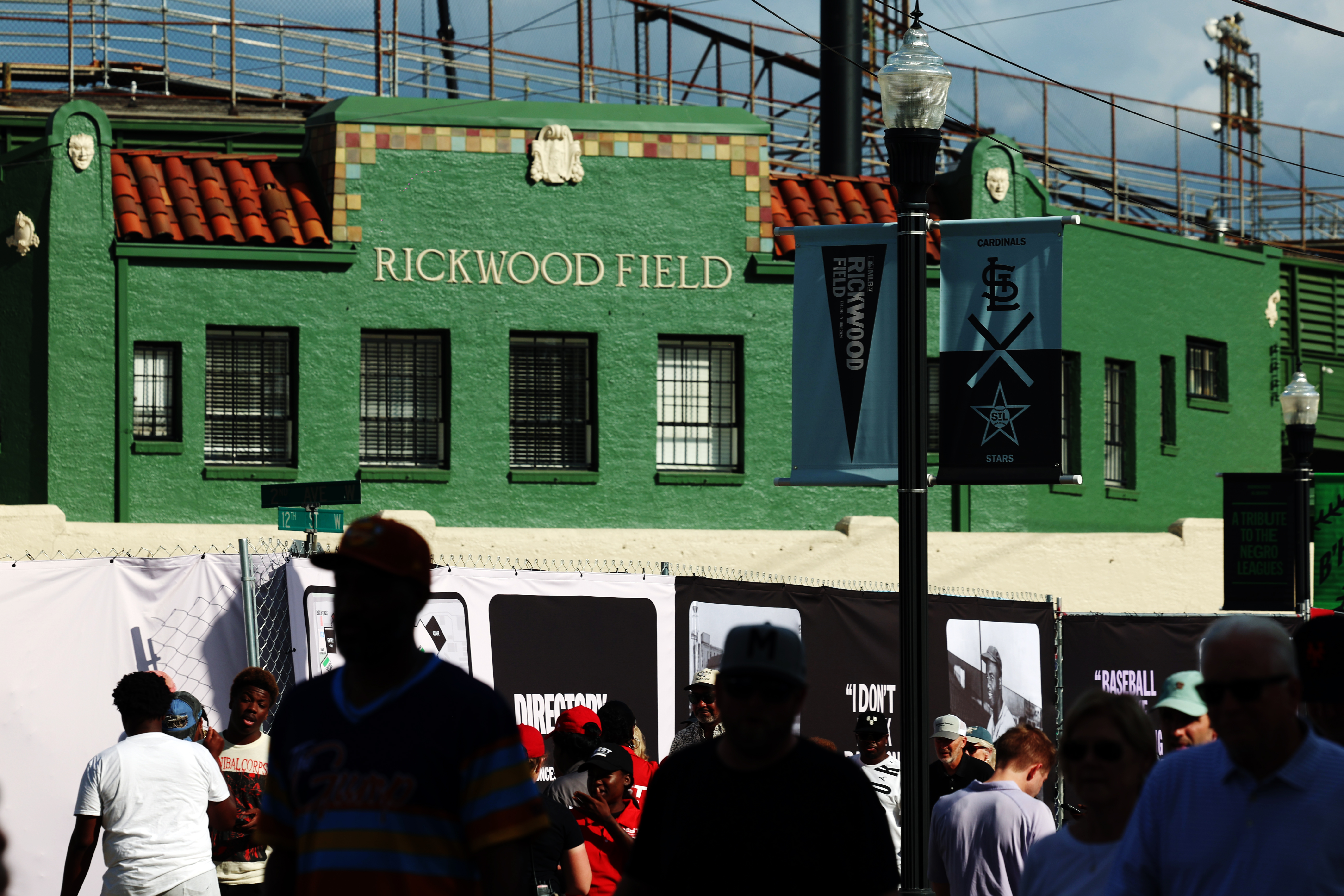 The green exterior of Rickwood Field (Getty Images)