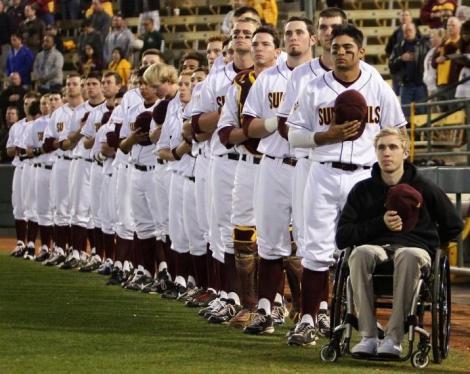 Cory Hahn with his Arizona State Sun Devils teammates (Courtesy Cory Hahn)