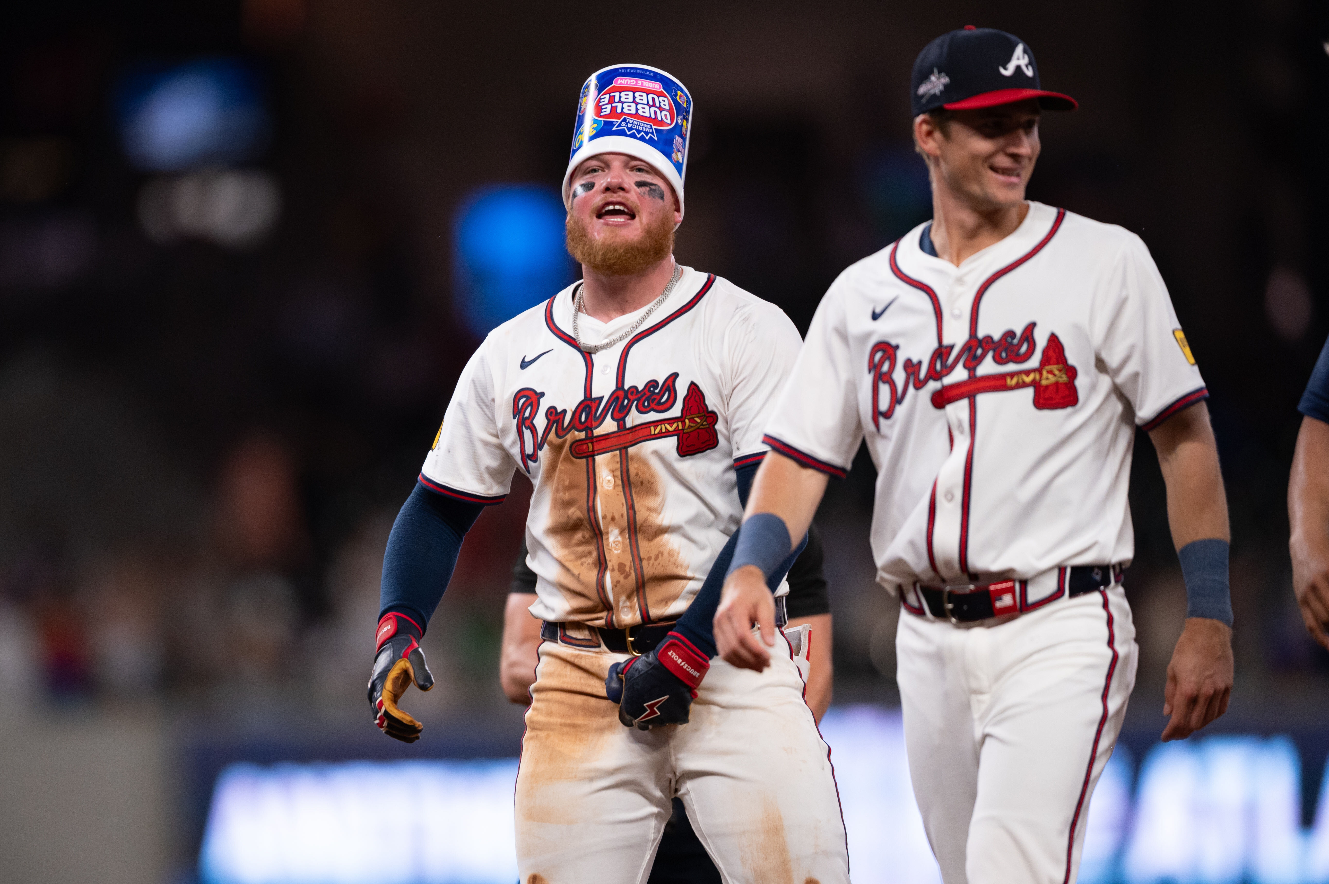 Alex Verdugo, quien firmó con San Diego Padres un contrato de Ligas Menores, durante la Temporada 2025 con los Atlanta Braves en la MLB.