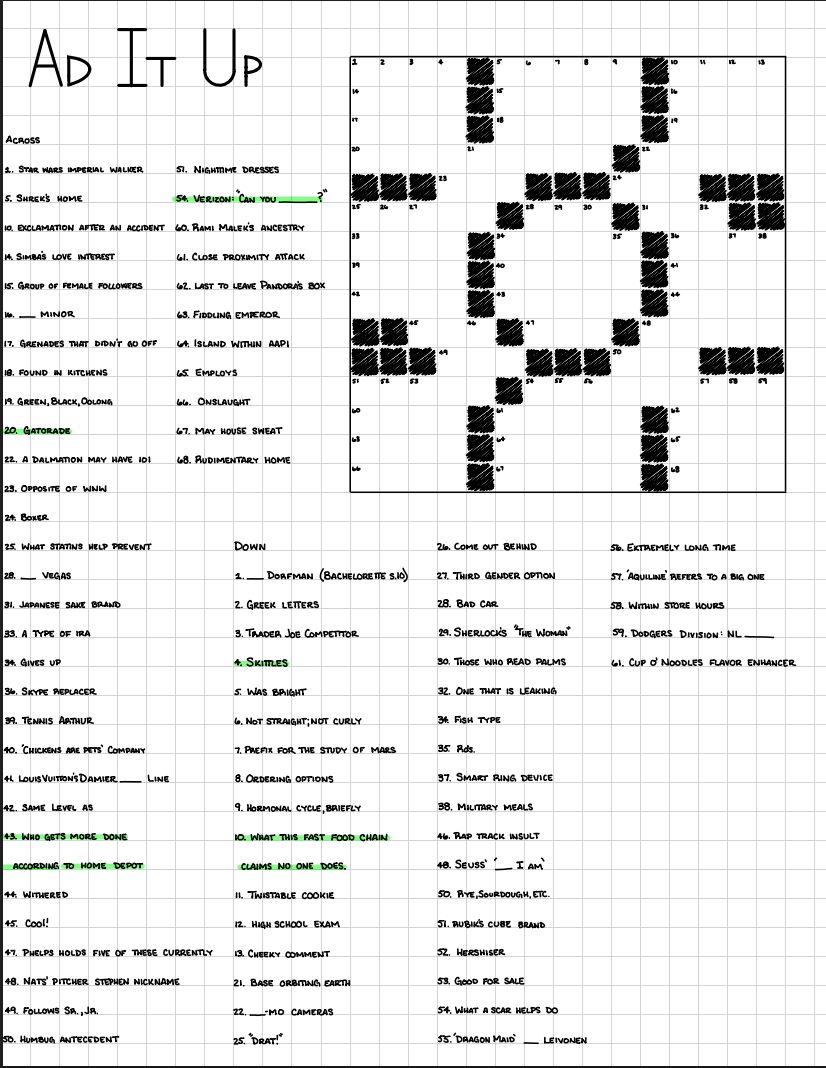 Jack Dreyer's crossword puzzle