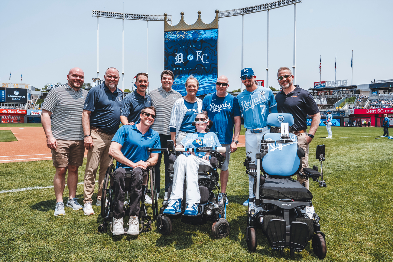 Sarah Nauser honored by the Royals in celebration of Lou Gehrig Day