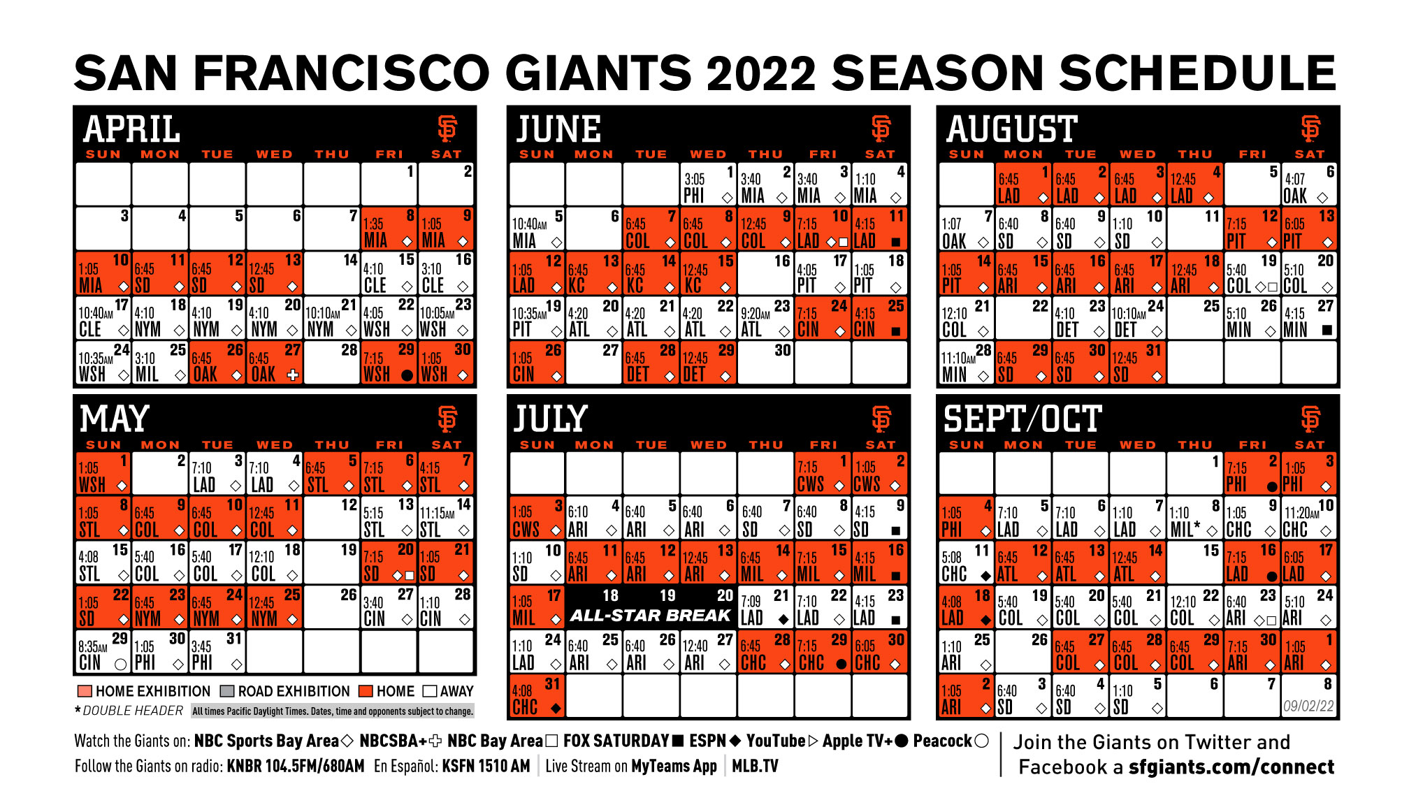 Printable 2022-2023 New York Giants Schedule