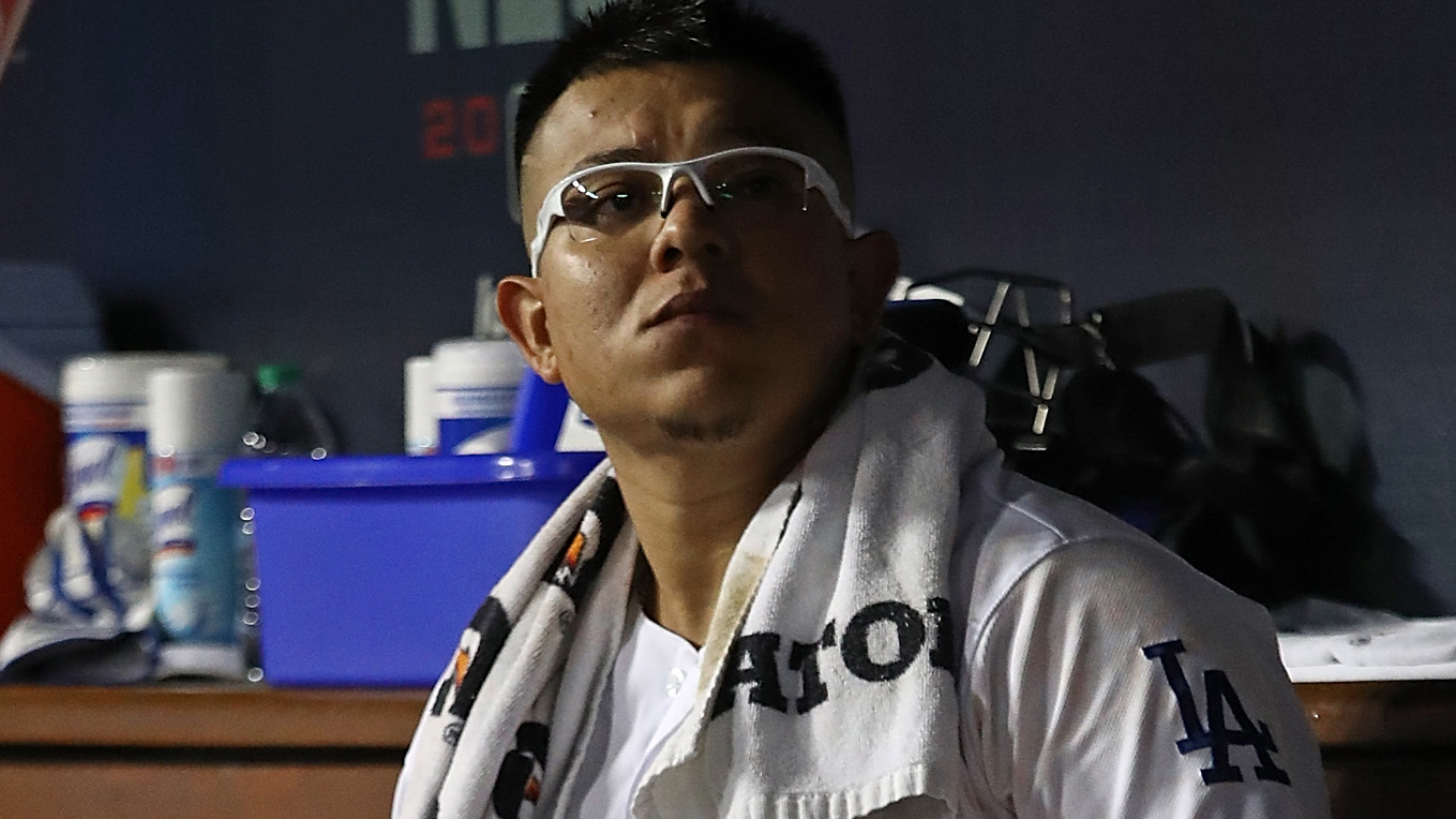 Julio Urías durante su última temporada en la MLB con Los Angeles Dodgers.