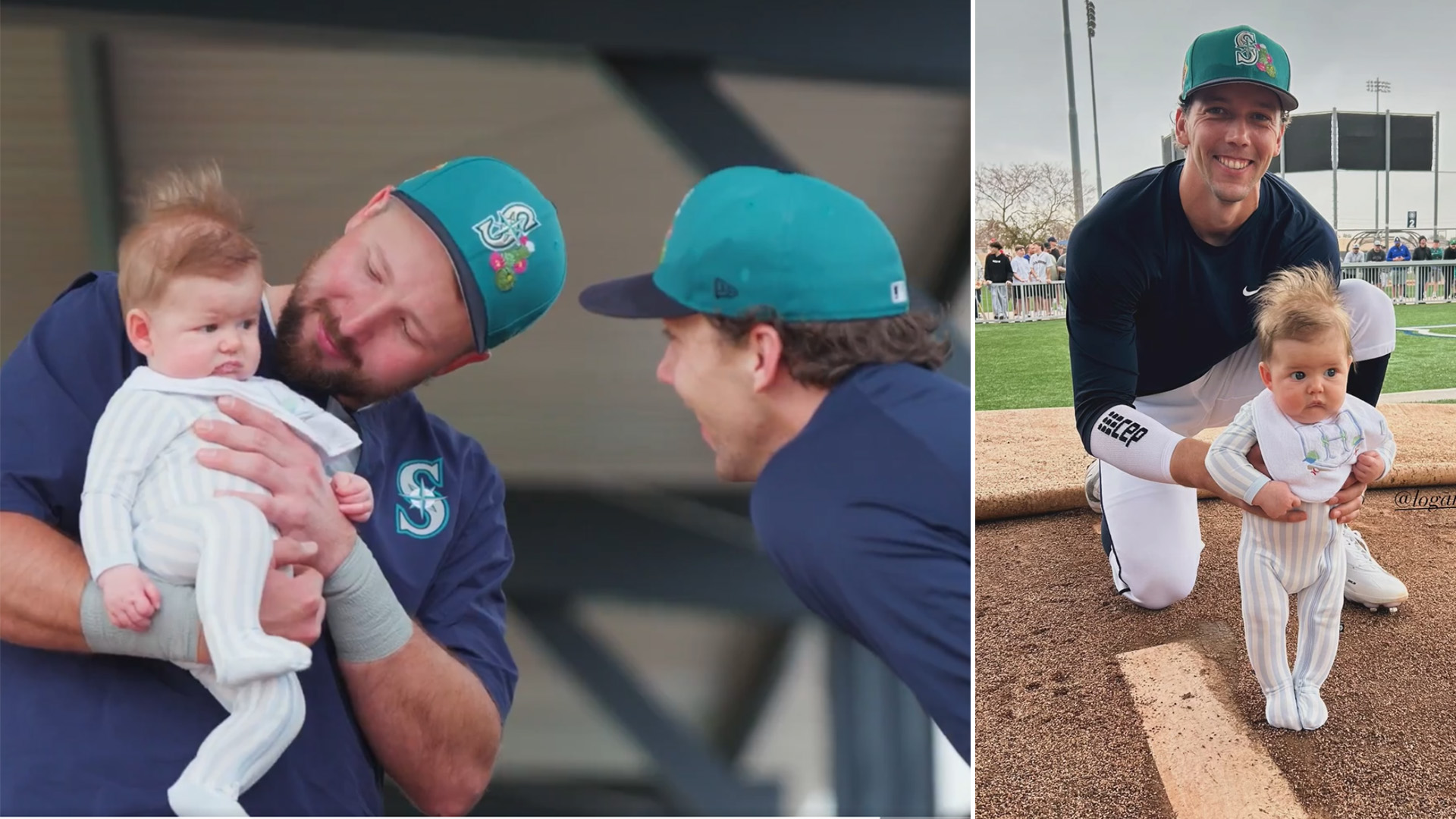 Logan Gilbert and his wife, Aviles, welcomed the birth of their first child, Henry, during the offseason.