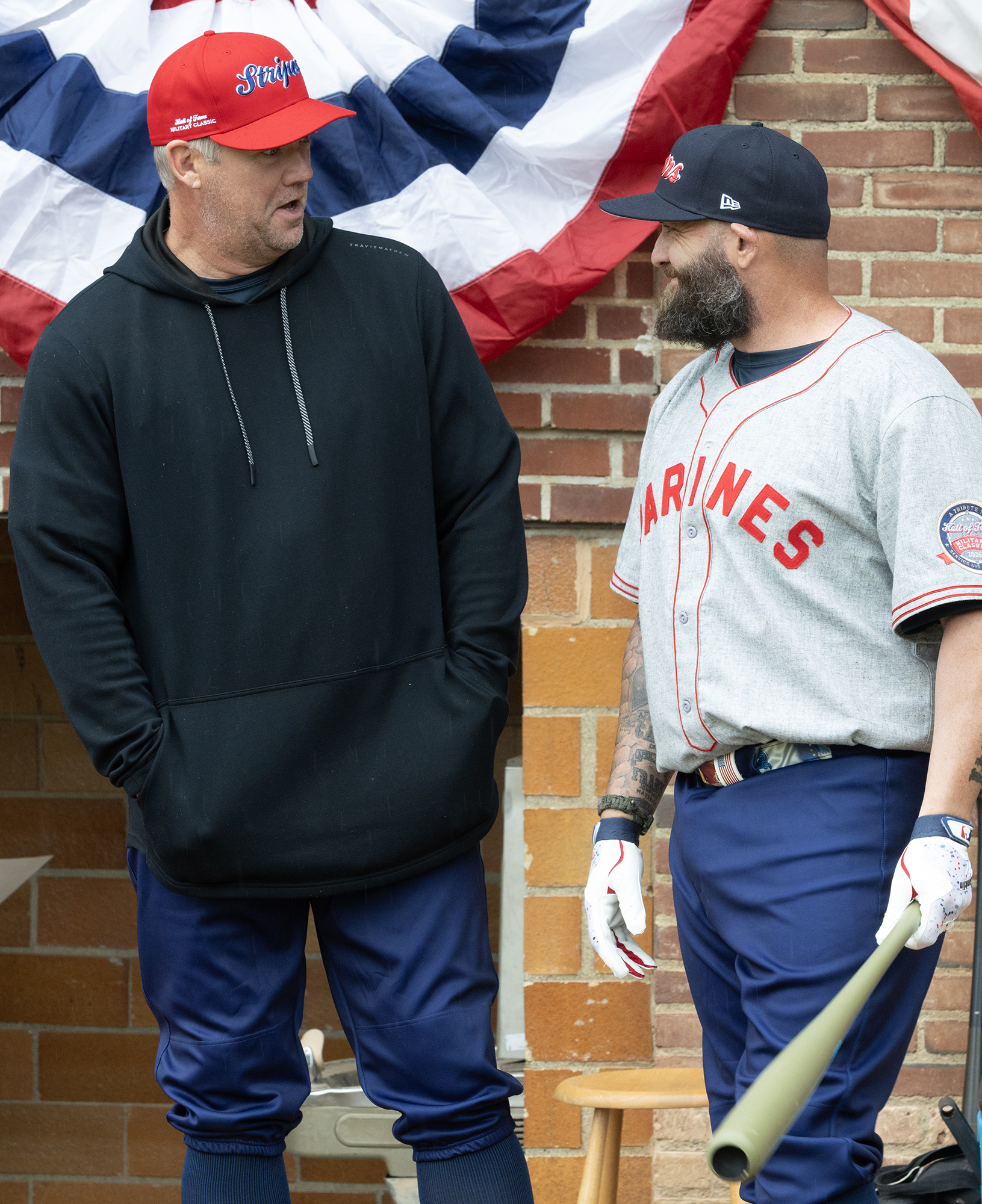 Scott Rolen (left) with Home Run Derby winner Jonny Gomes. (photo via Milo Stewart Jr./National Baseball Hall of Fame and Museum)
