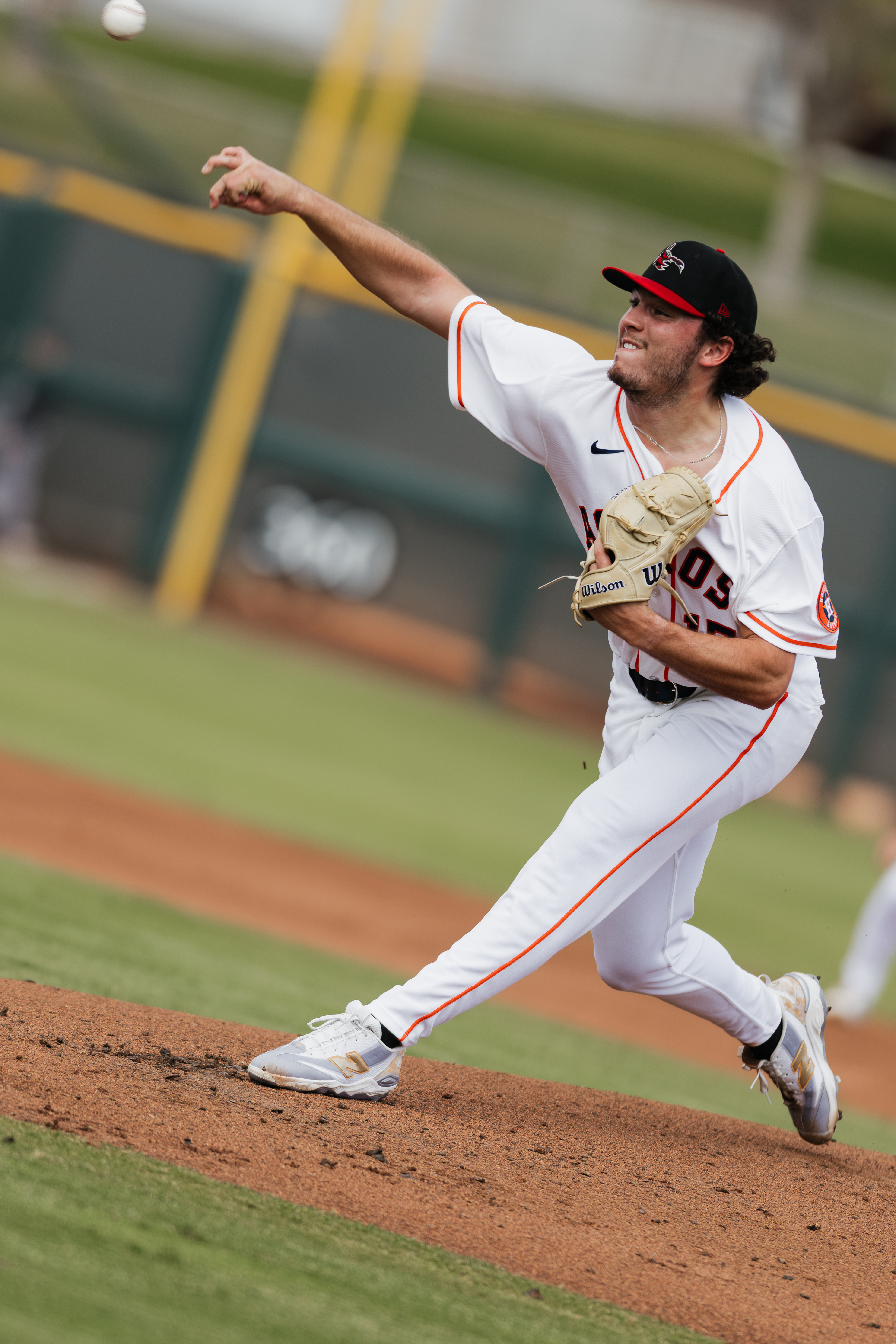 Joey Dixon pitches for the Scottsdale Scorpions in the Arizona Fall League. (photo via Zoe Orechwa)