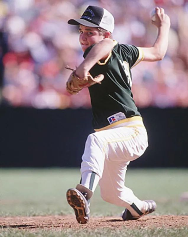 Chris Drury pitching for Trumbull Little League