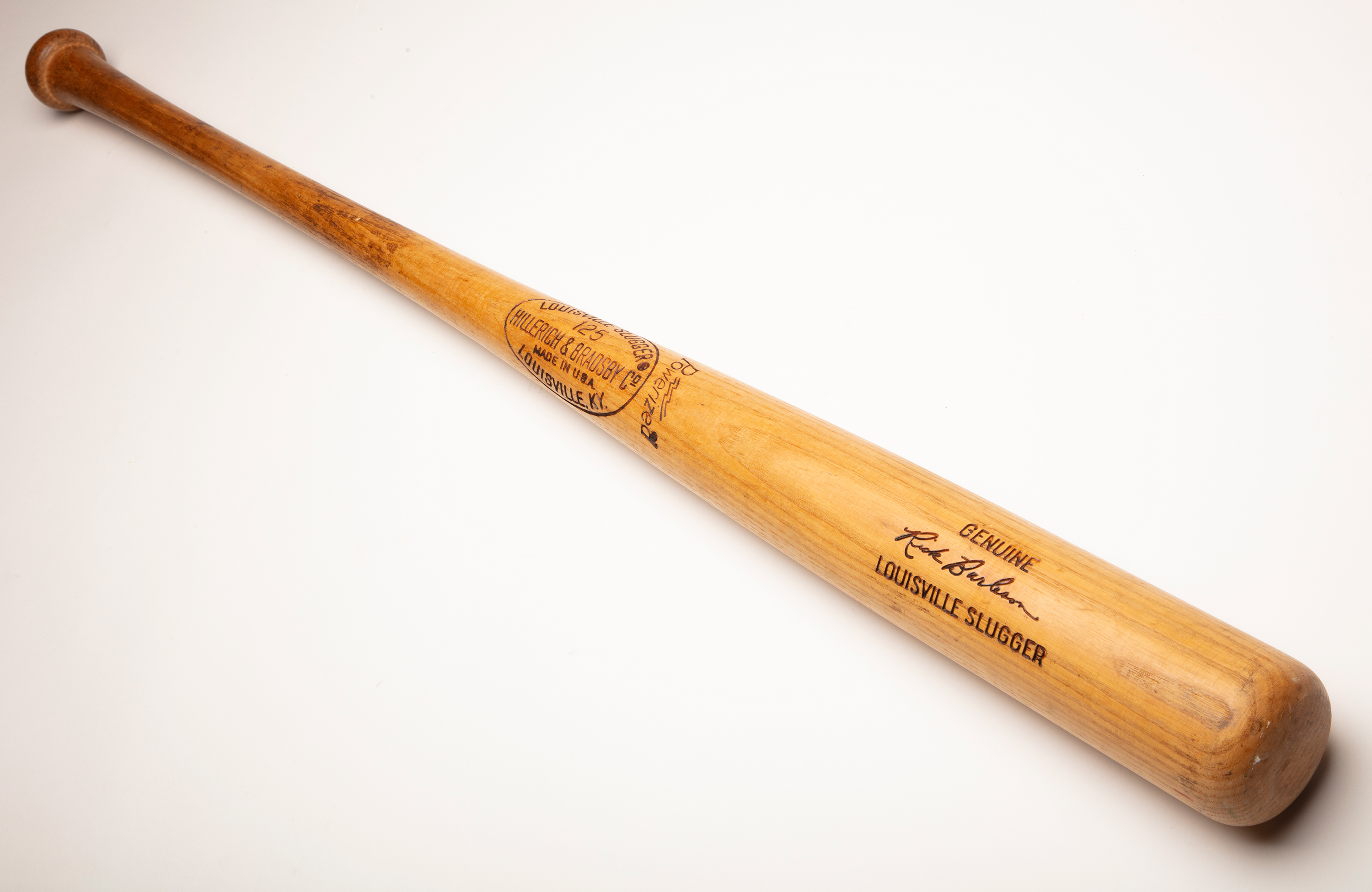 Rick Burleson's bat is on display at the Hall of Fame. (Milo Stewart Jr./National Baseball Hall of Fame and Museum)