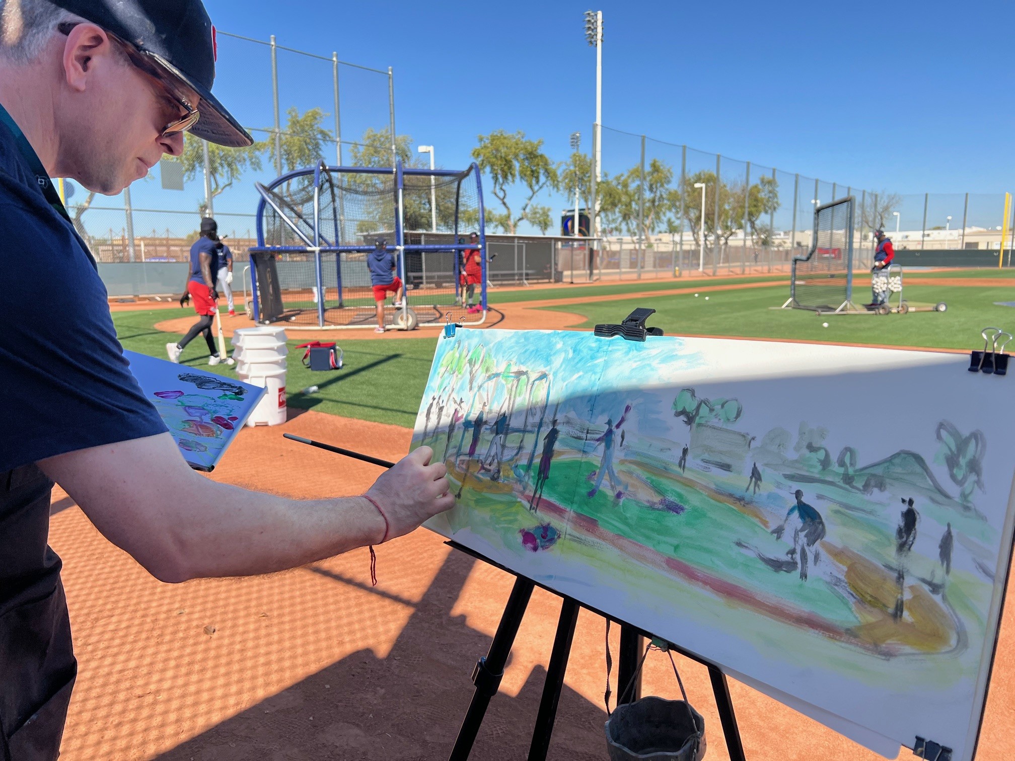 Andy Brown quit his job teaching high school art to paint baseball full time.