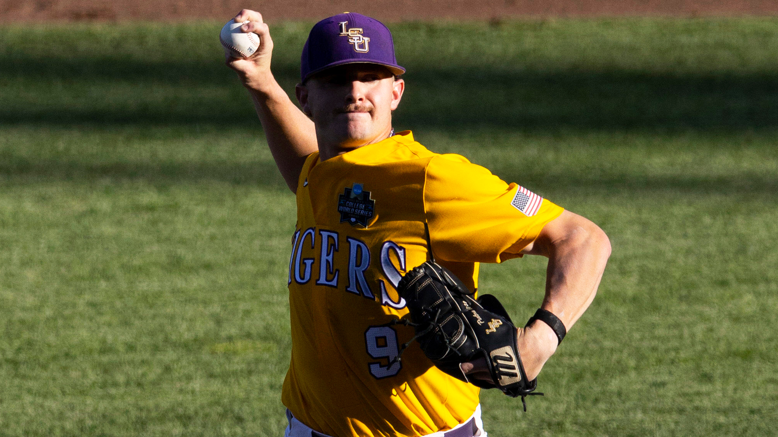 A photo of LSU right-hander Ty Floyd