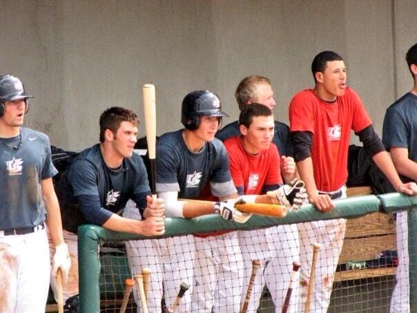 Cory Hahn, second from right, alongside Manny Machado and Bryce Harper on the USA 18U Team (Courtesy Cory Hahn)