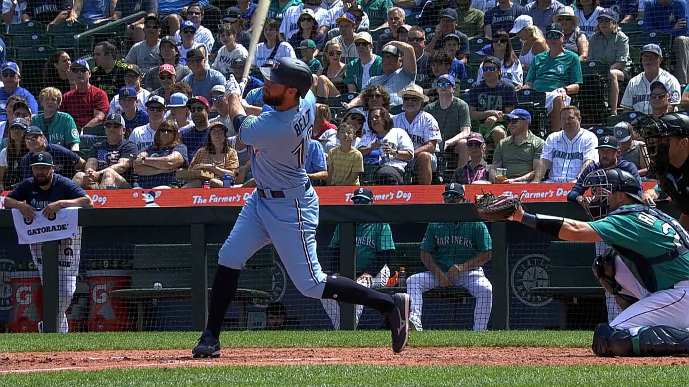 Brandon Belt scores on HBP, 08/02/2023