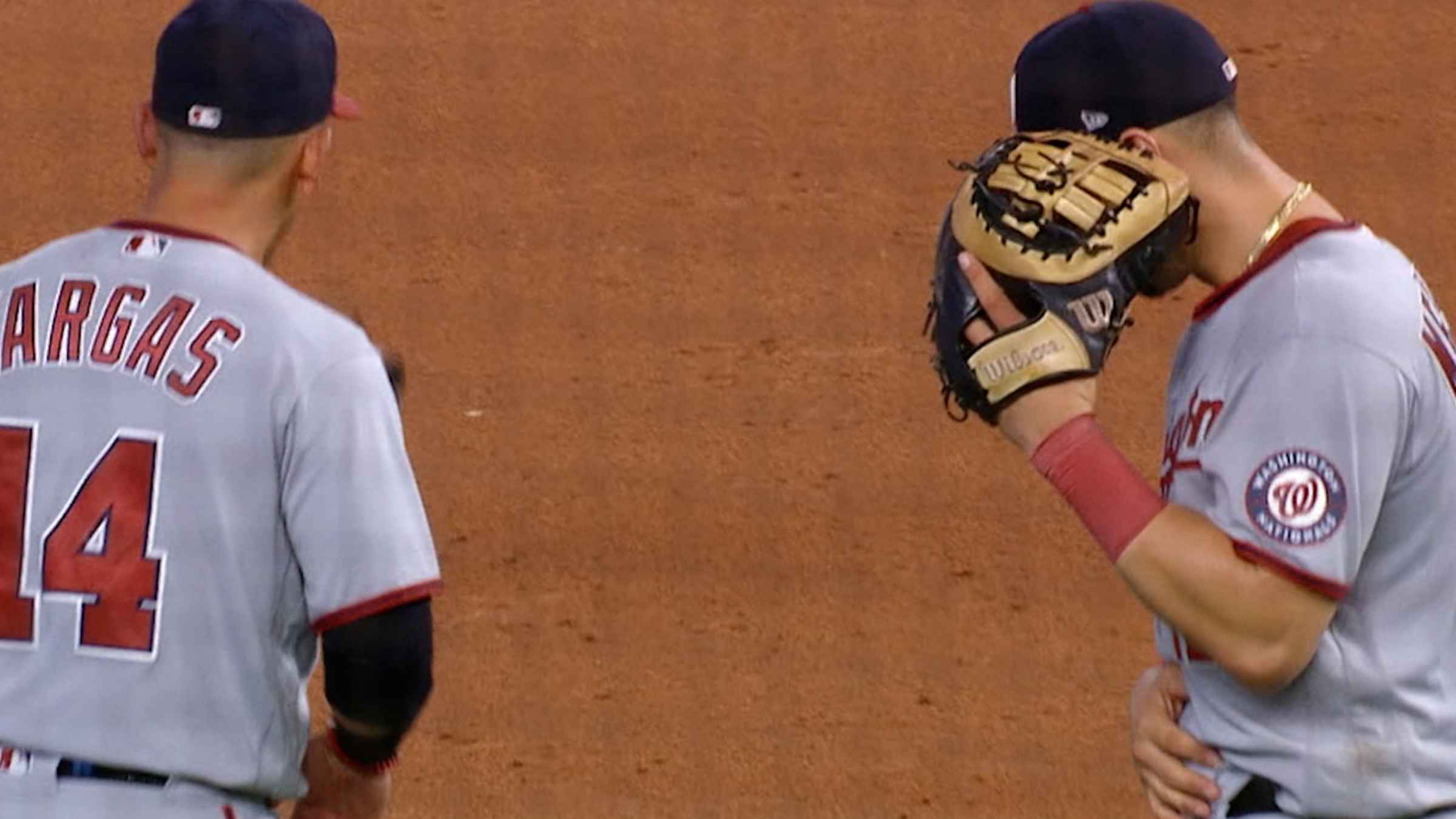 Kyle Finnegan Game-Used World Series Champions Gold Jersey