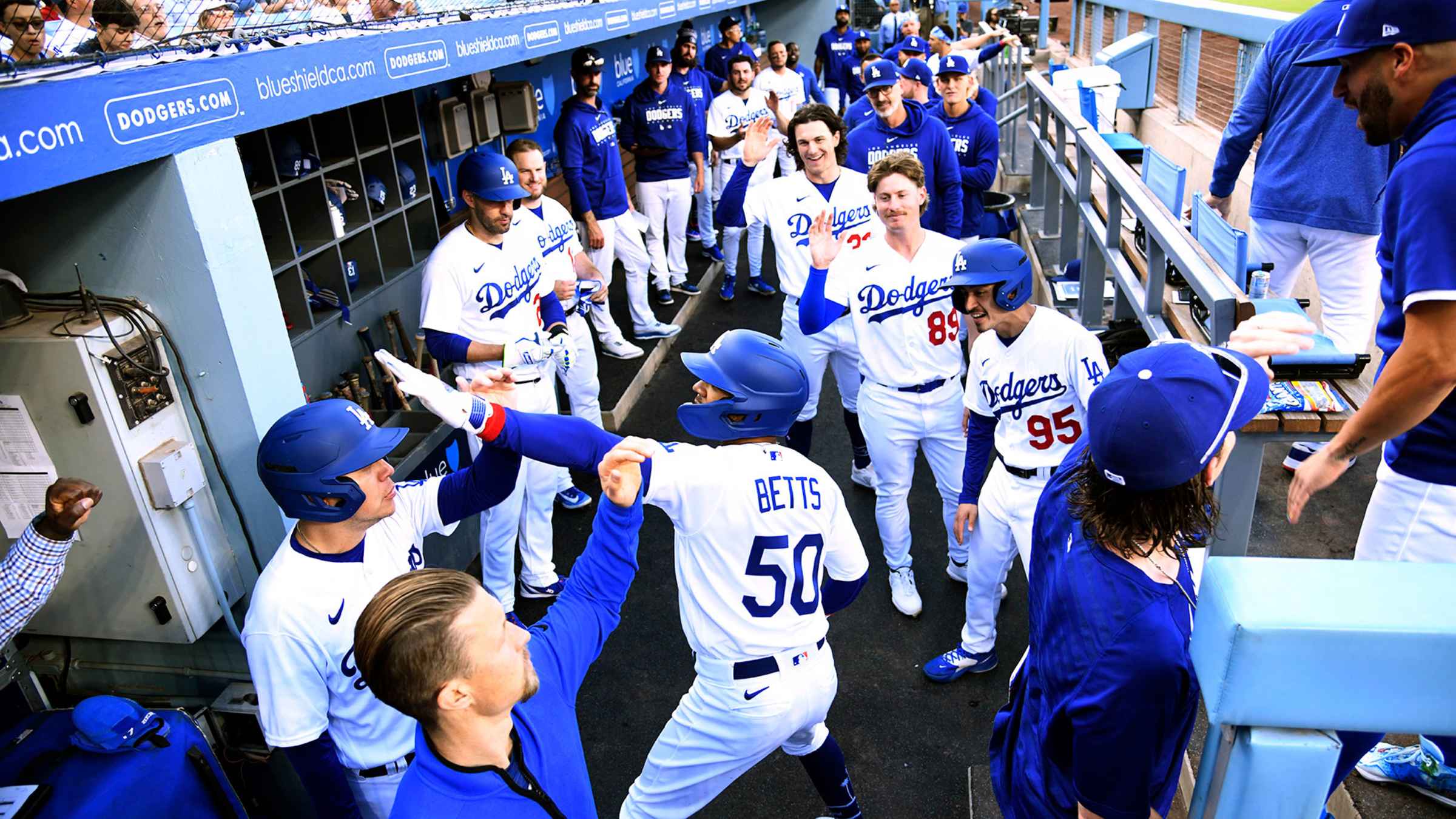 Half dodgers half outlet angels jersey