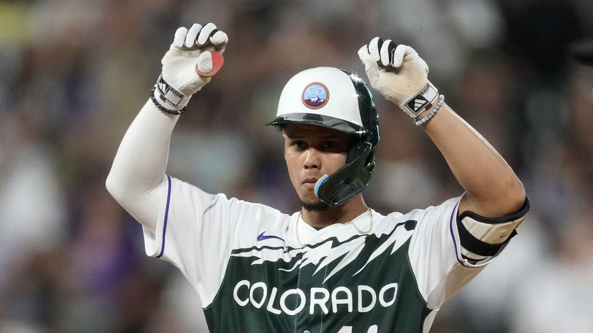 Colorado Rockies MLB Youth Helmet and Jersey Sets