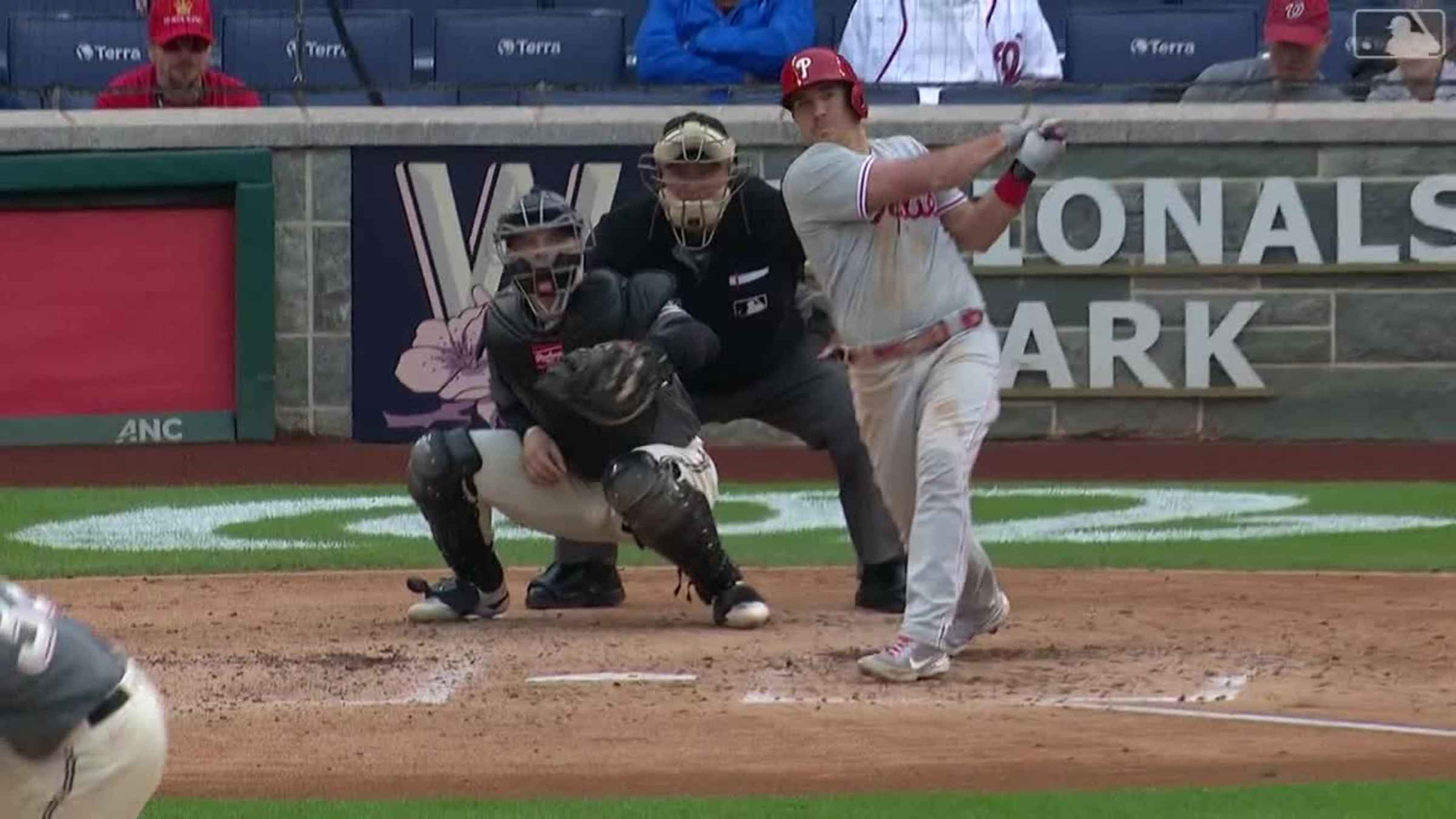 Through the rain, the Phillies take 3-of-4 from the Nats; MAGIC