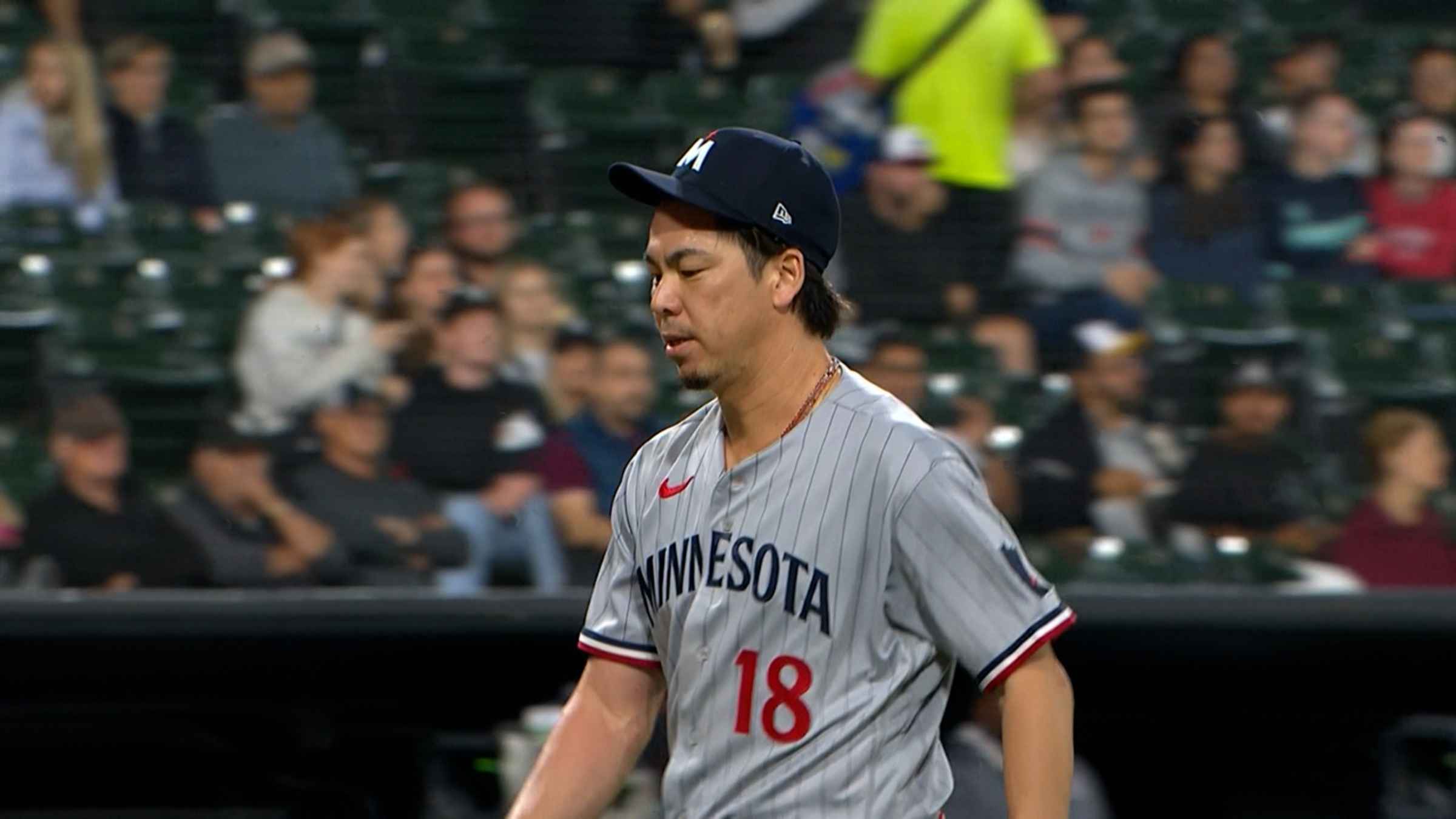 Kenta Maeda escapes a jam, 09/14/2023