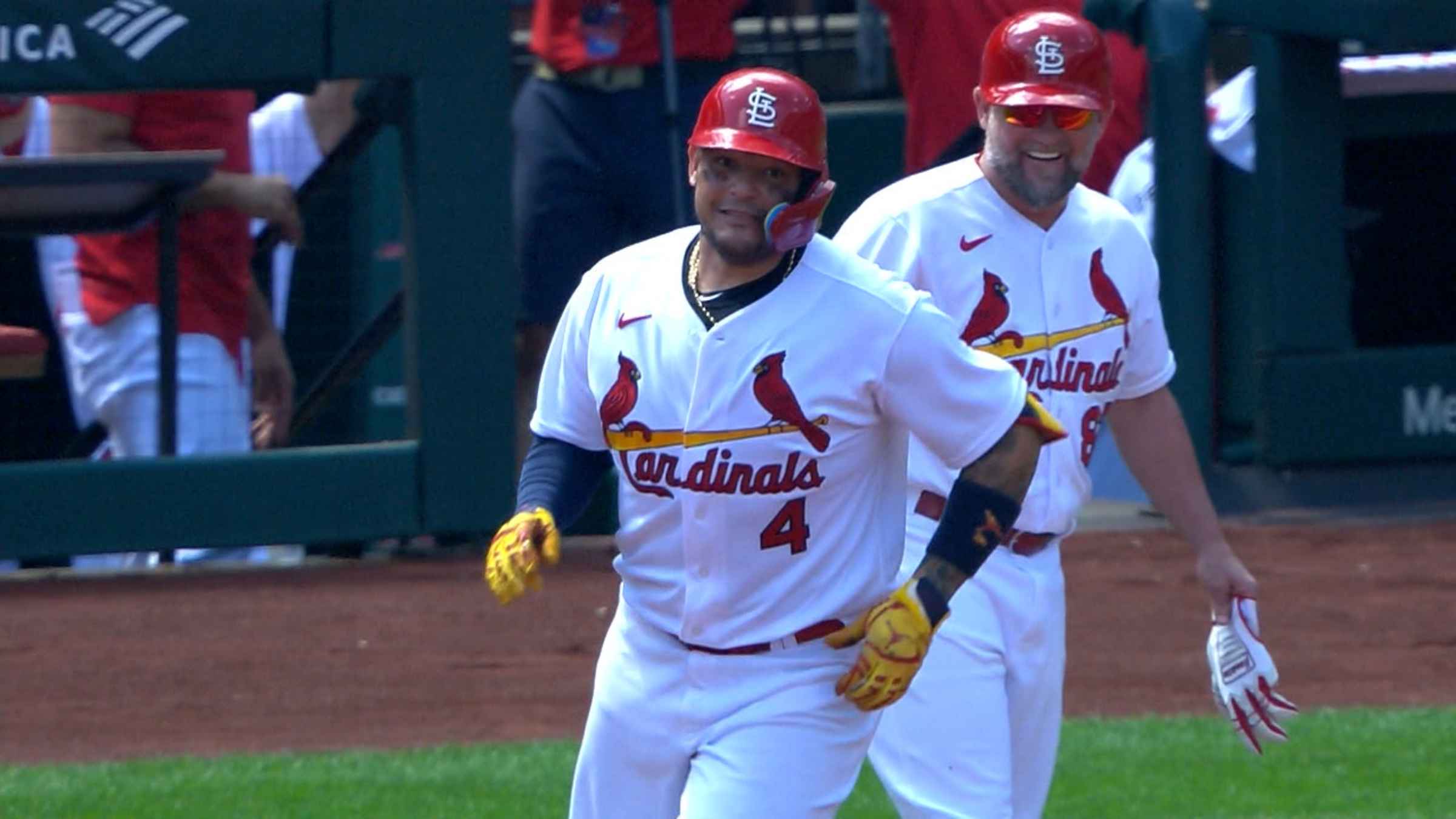 MLB on X: Albert, Yadi, and Waino are taken out of the game together. ❤️   / X