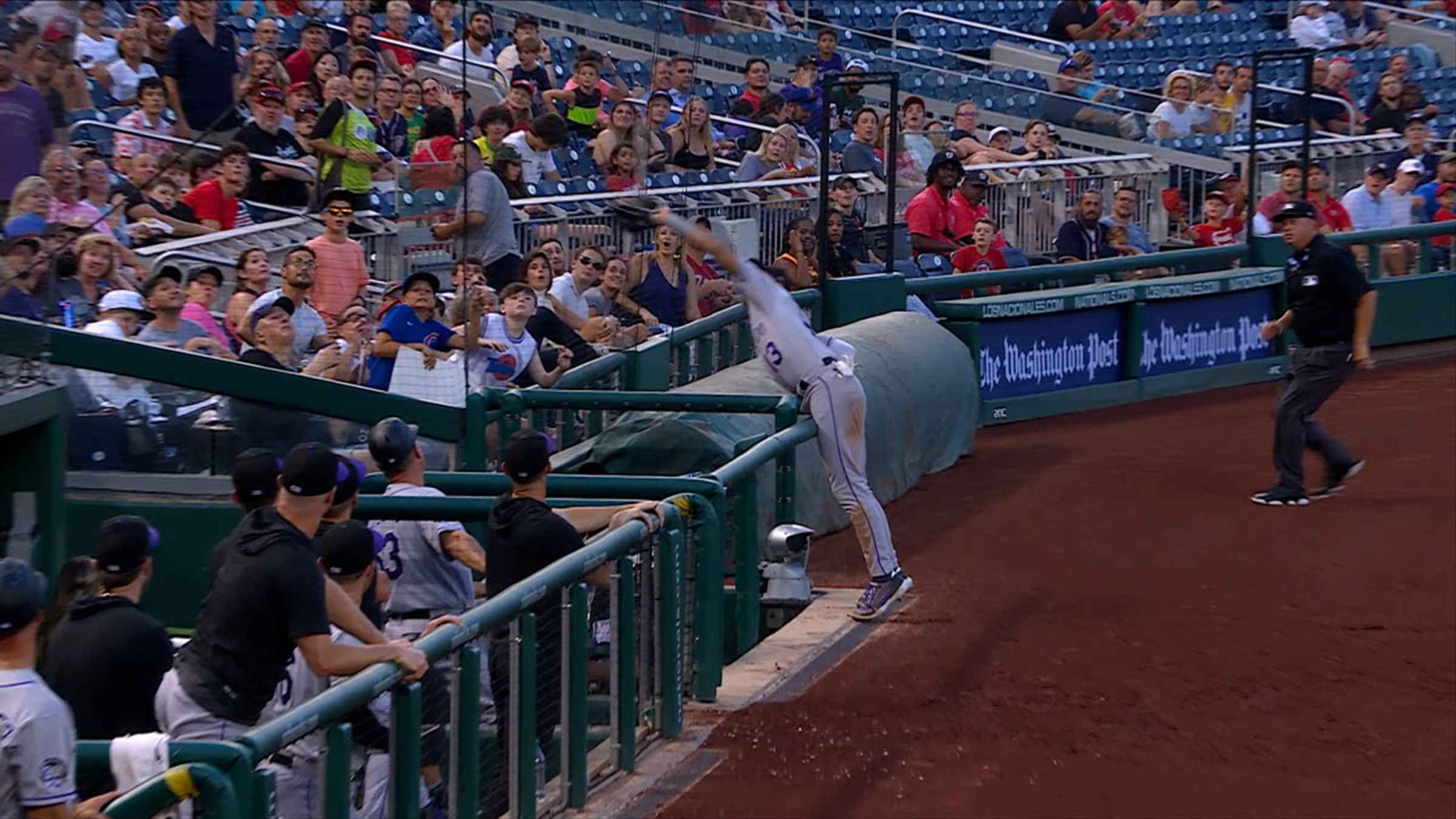 Alan Trejo's catch over the rail, 07/24/2023