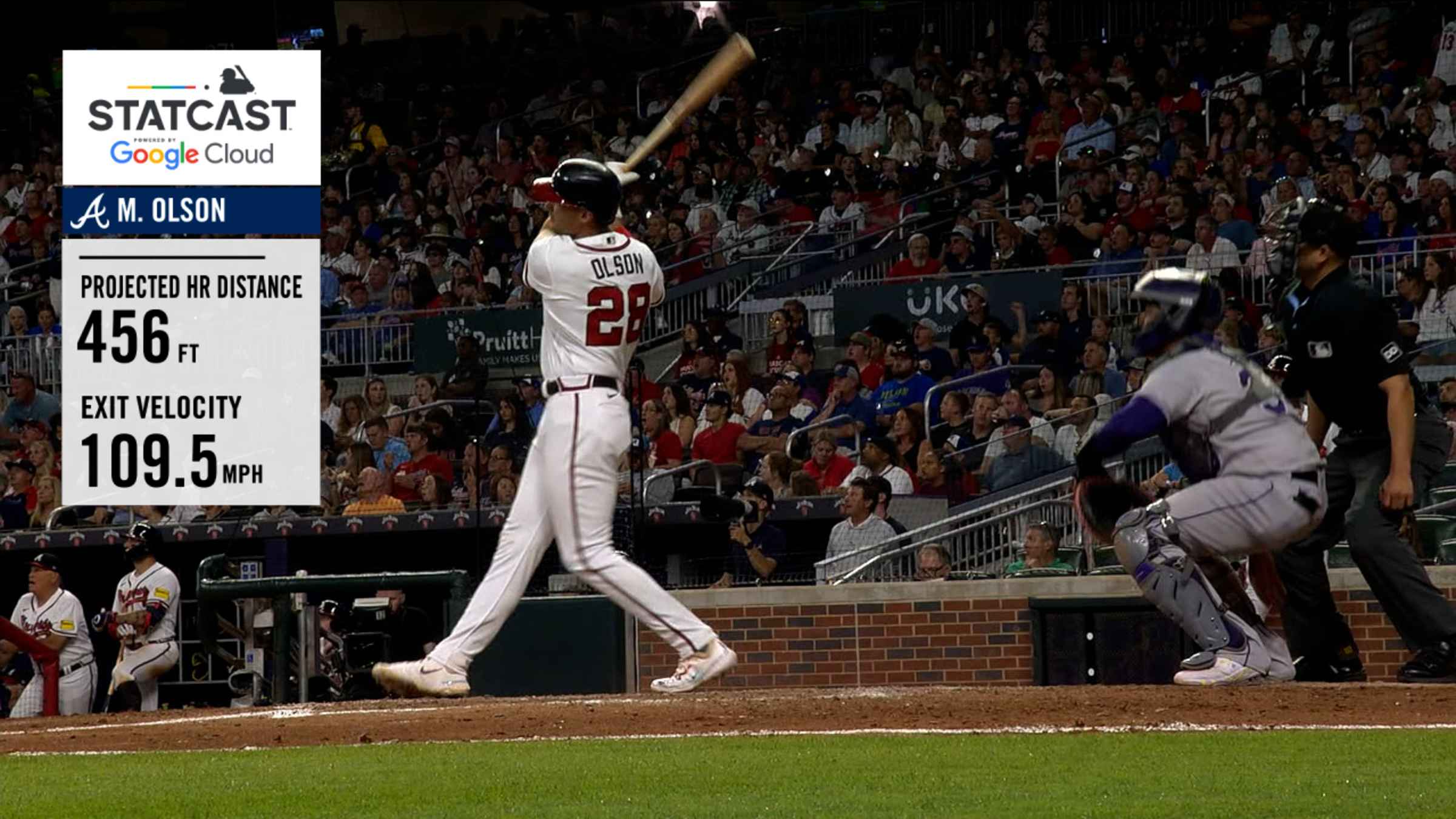 Matt Olson's sac fly, 08/19/2022