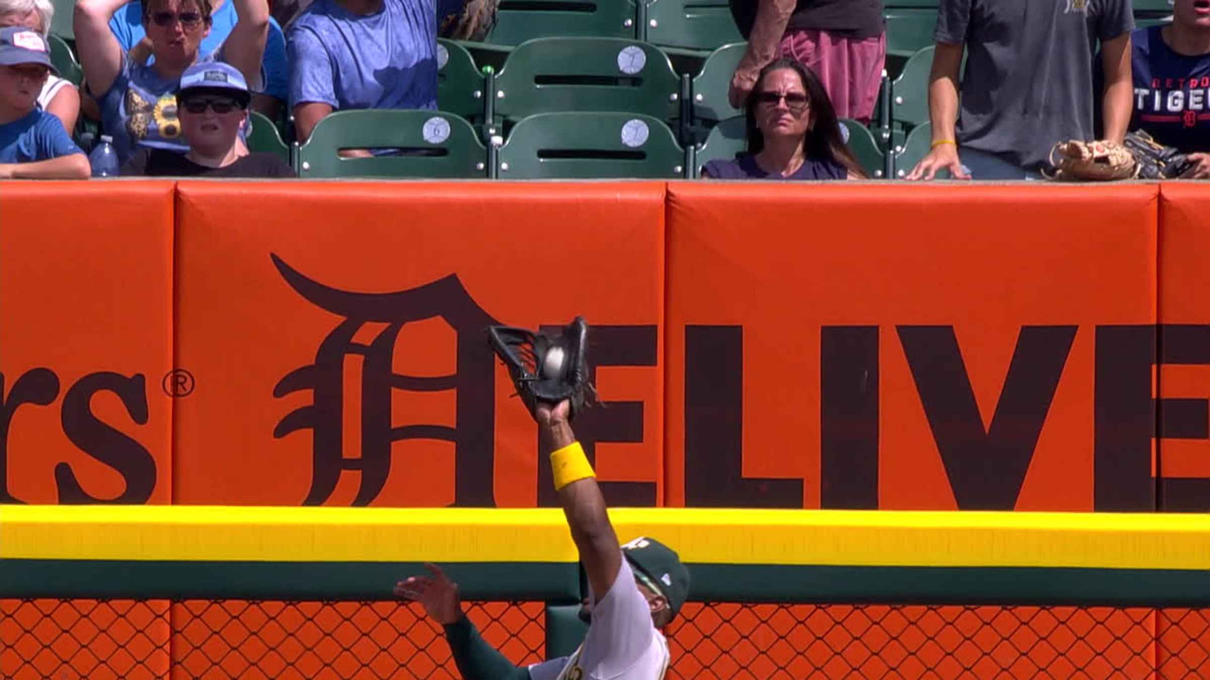 Tony Kemp makes incredible catch, Tony Kemp can't believe he caught that  either. 😲, By MLB