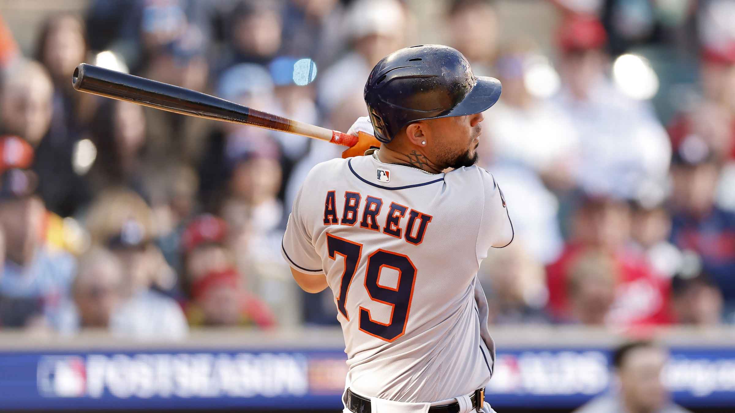 Yordan Alvarez reaches on a fielding error by first baseman Alex Kirilloff. Jose  Altuve to 3rd. Yordan Alvarez to 2nd., 10/10/2023