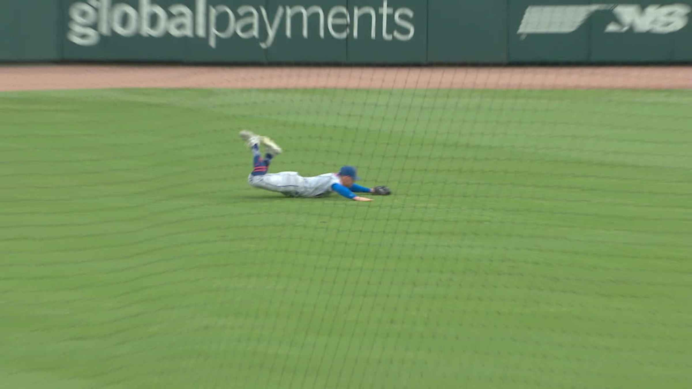 Brandon Nimmo's spectacular catch, 04/17/2023