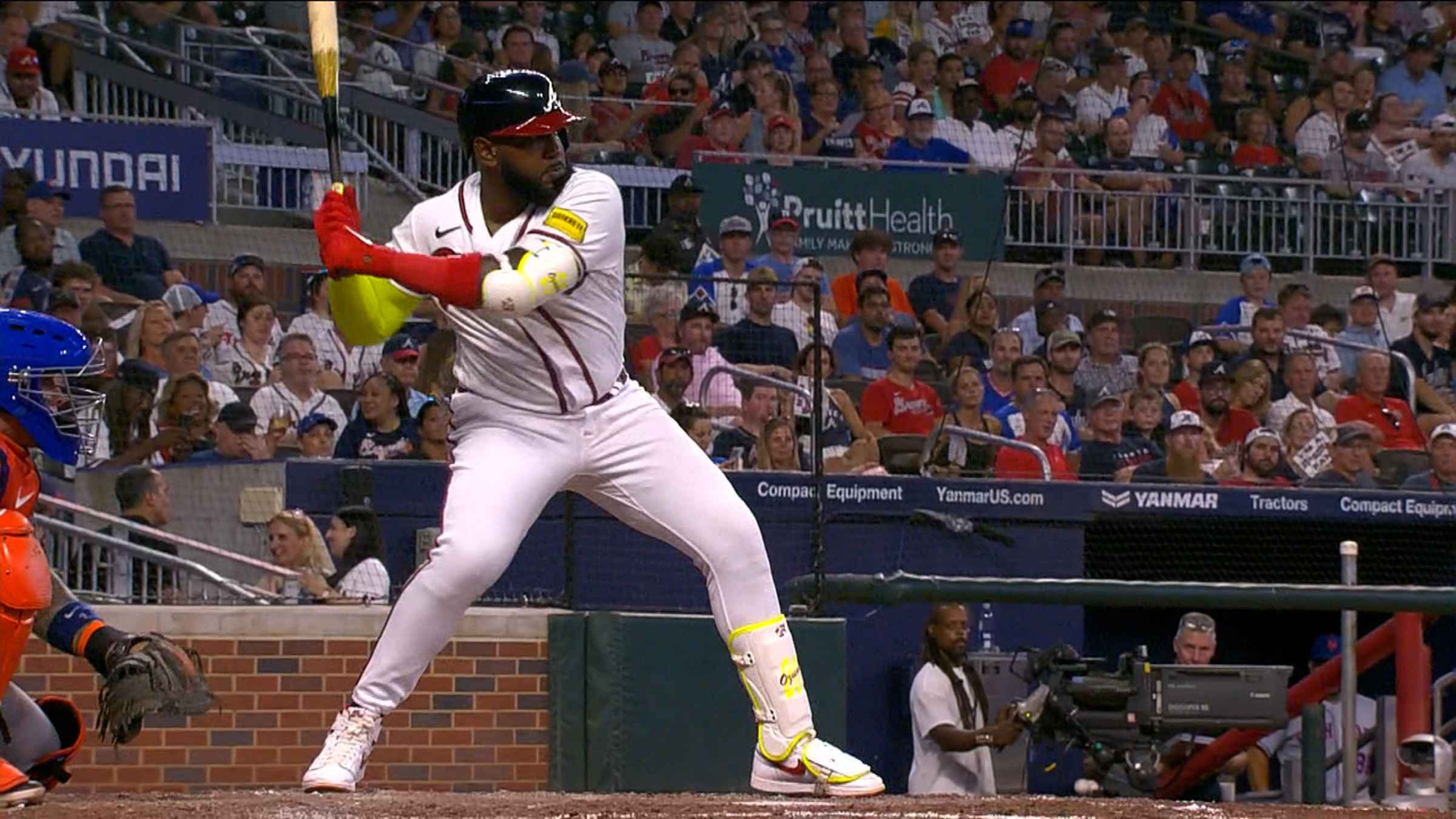 Marcell Ozuna 37th Home Run of the Season #Braves #MLB Distance: 413ft Exit  Velocity: 112 MPH Launch Angle: 39° Pitch: 91mph Four-Seam…