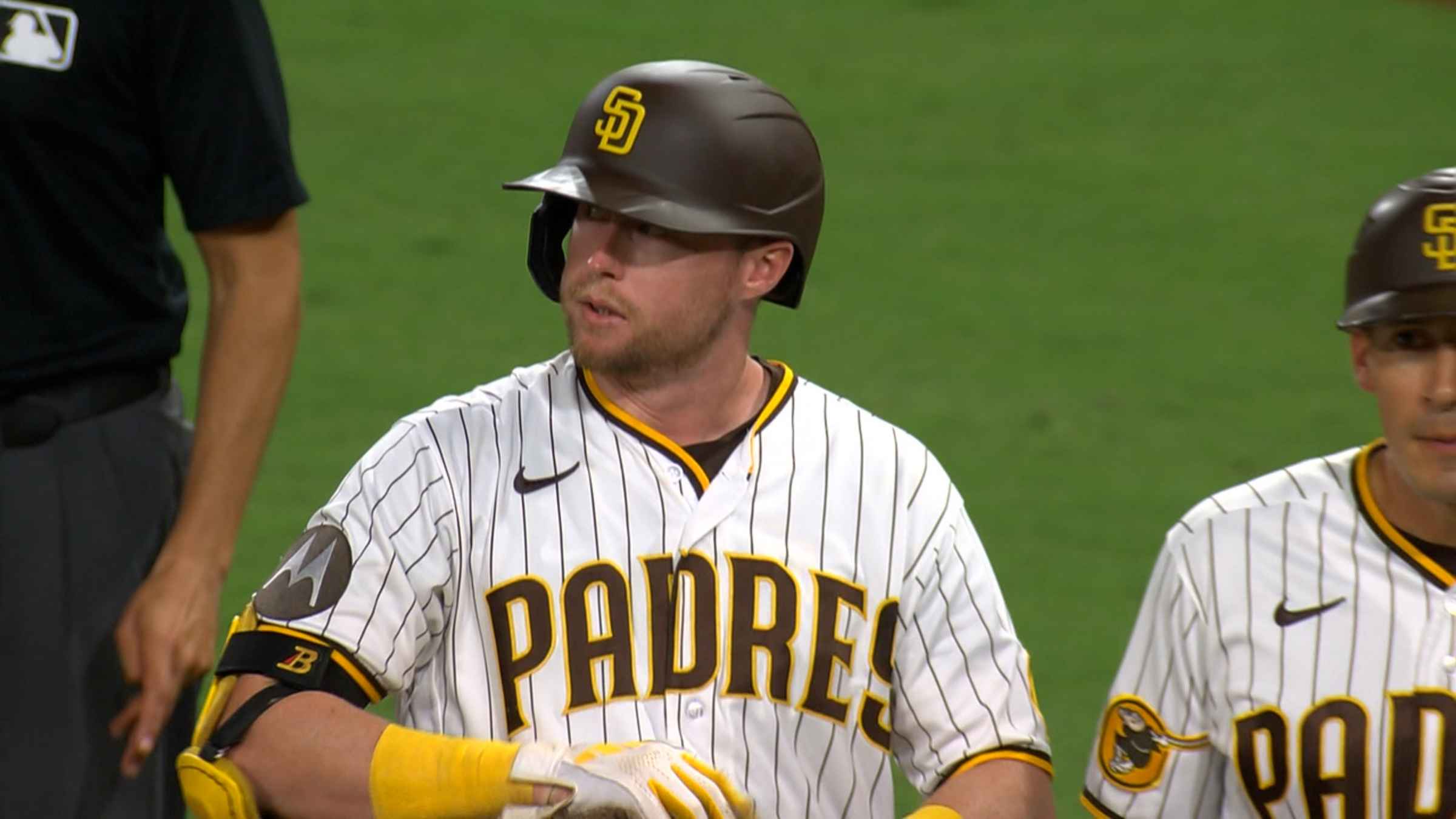 Manny Machado chirps at Brusdar Graterol after strikeout. : r/baseball