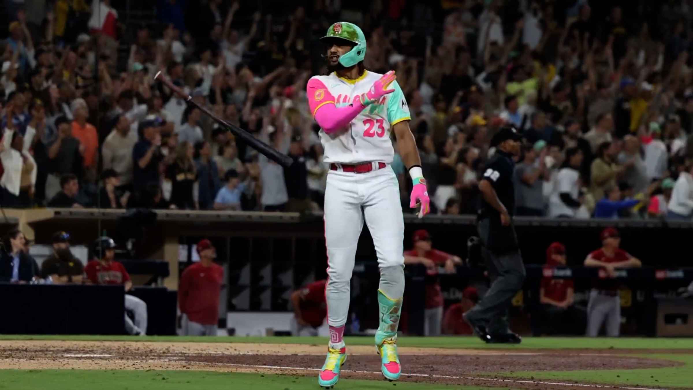 Fernando Tatis Jr. blasts a homer, then unleashes an epic bat flip