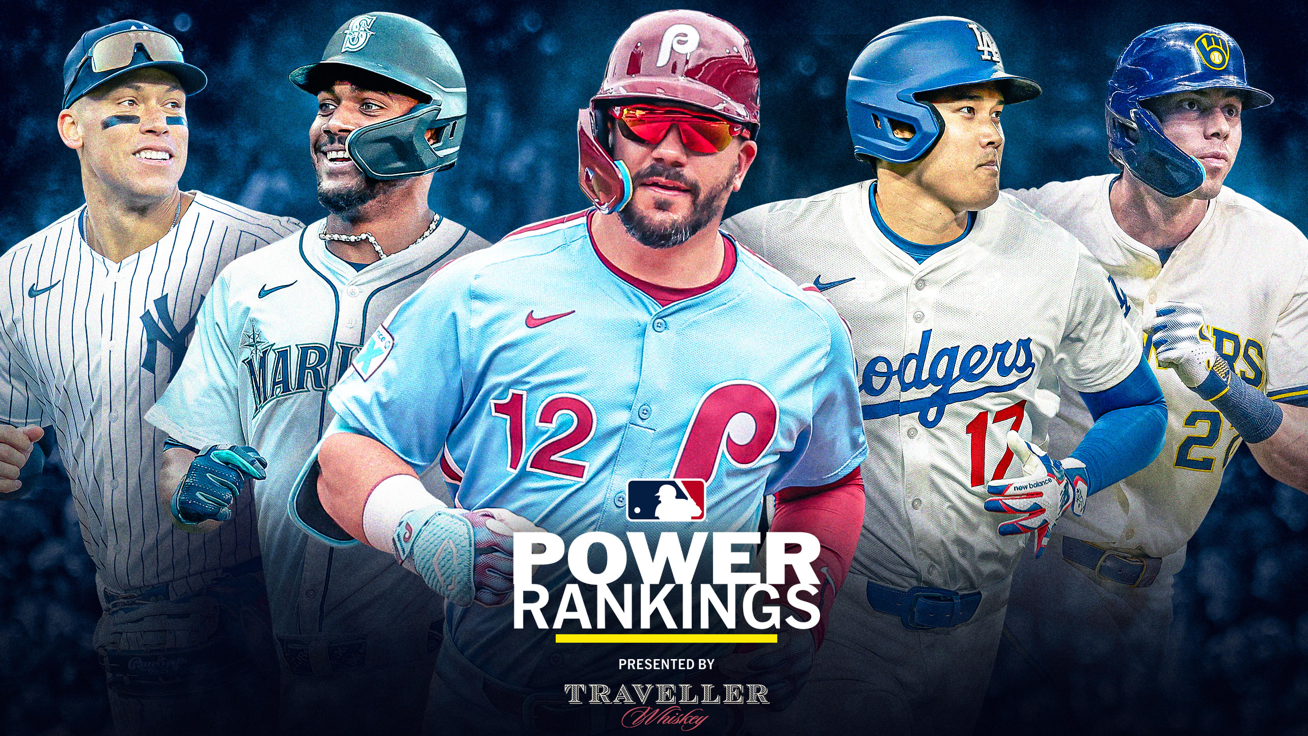 Aaron Judge, Julio Rodríguez, Kyle Schwarber, Shohei Ohtani and Christian Yelich