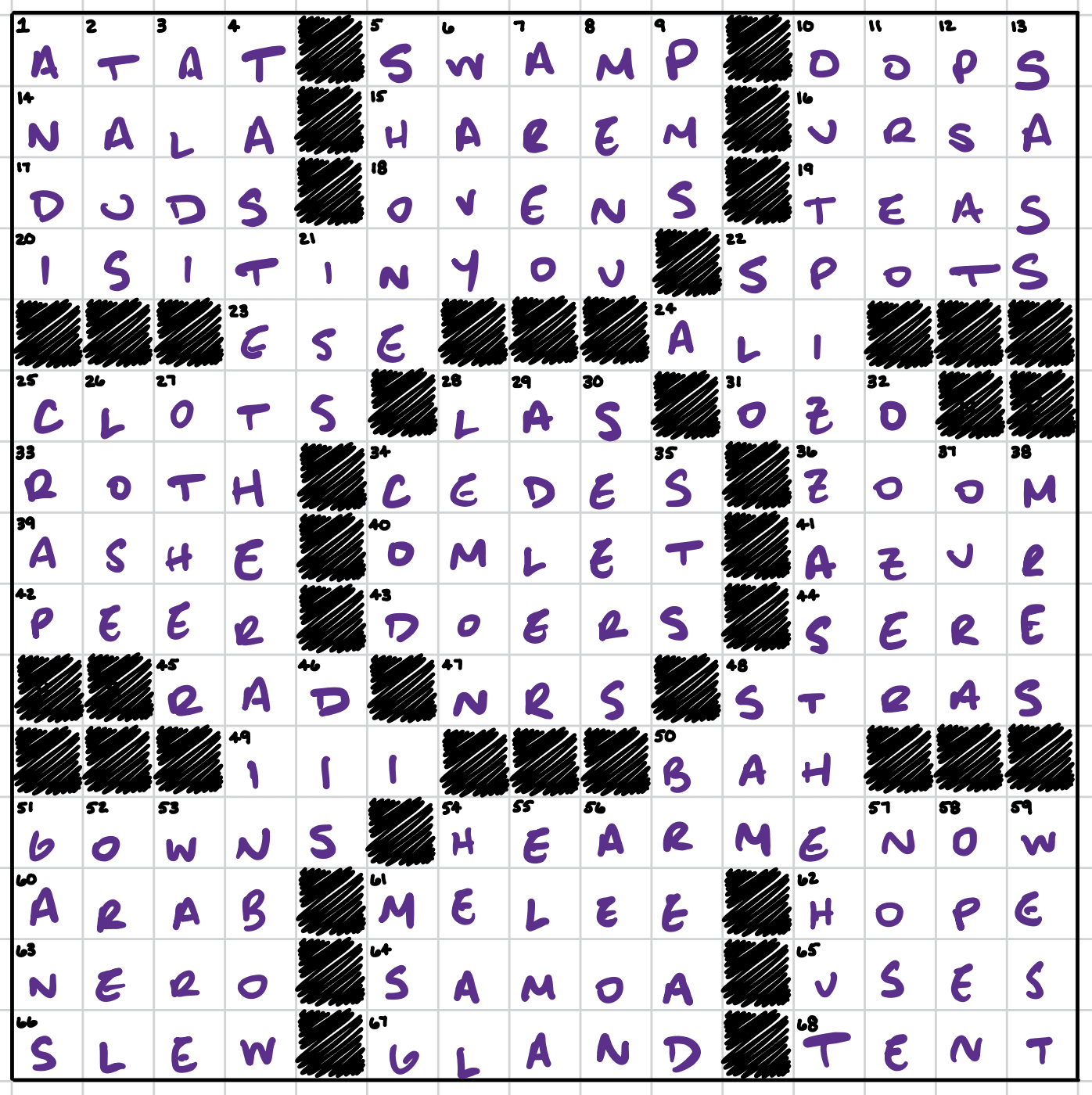 Crossword puzzle answers