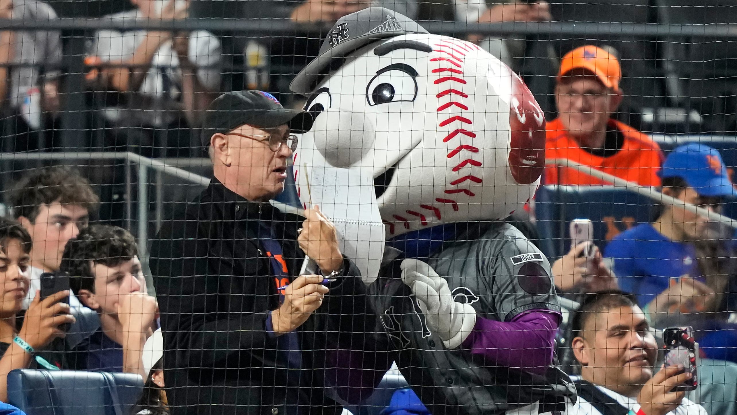 Tom Hanks and Mr. Met