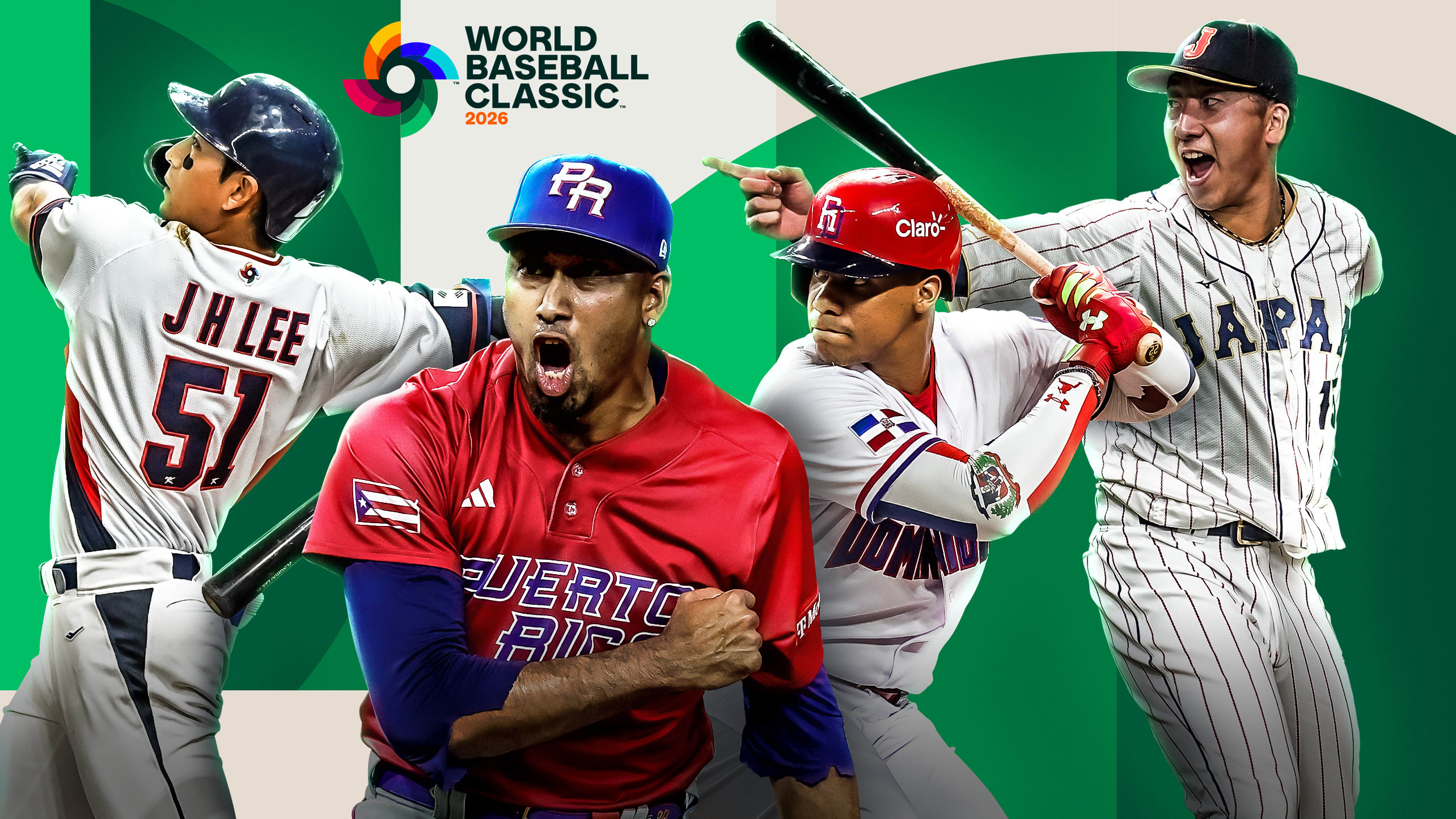 Jung Hoo Lee, Edwin Díaz, Juan Soto and Taisei Ota