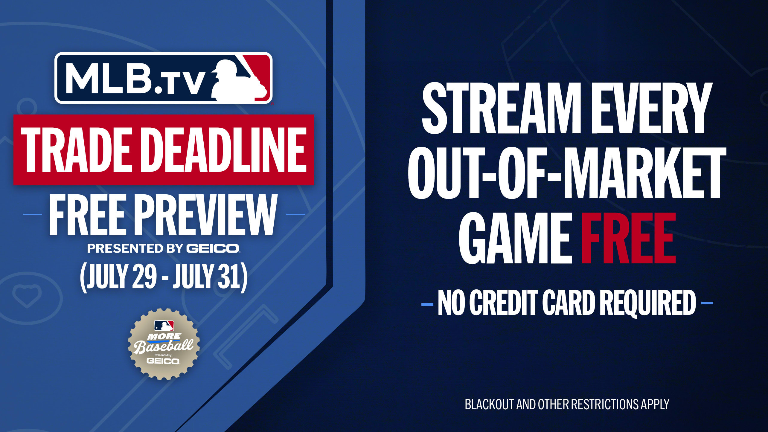 MLB.TV Trade Deadline Free Preview