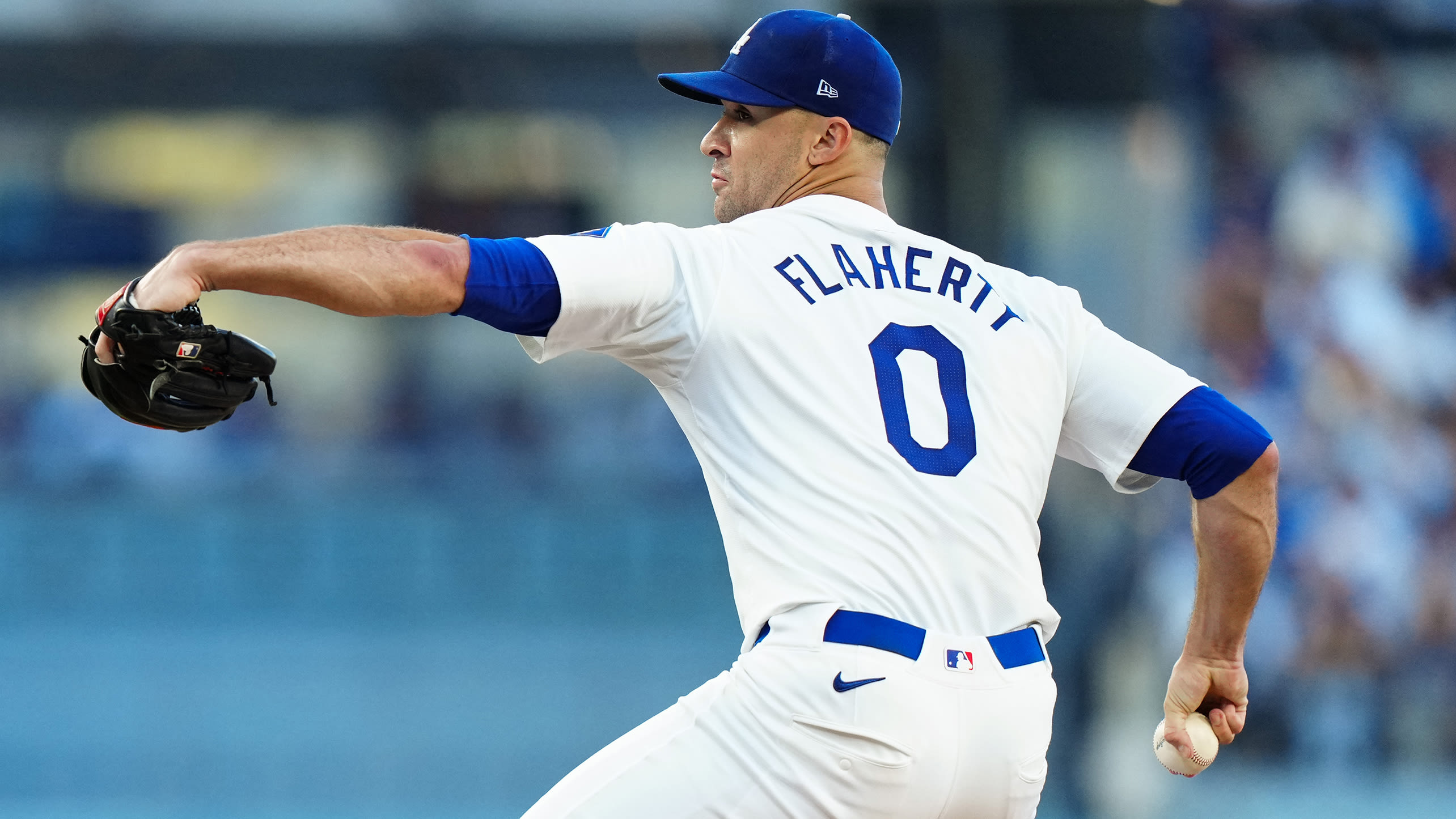 Jack Flaherty delivers a pitch