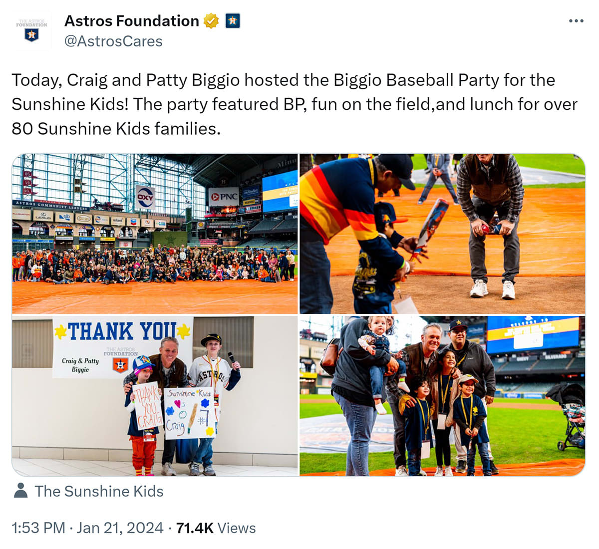 Astros Foundation on X