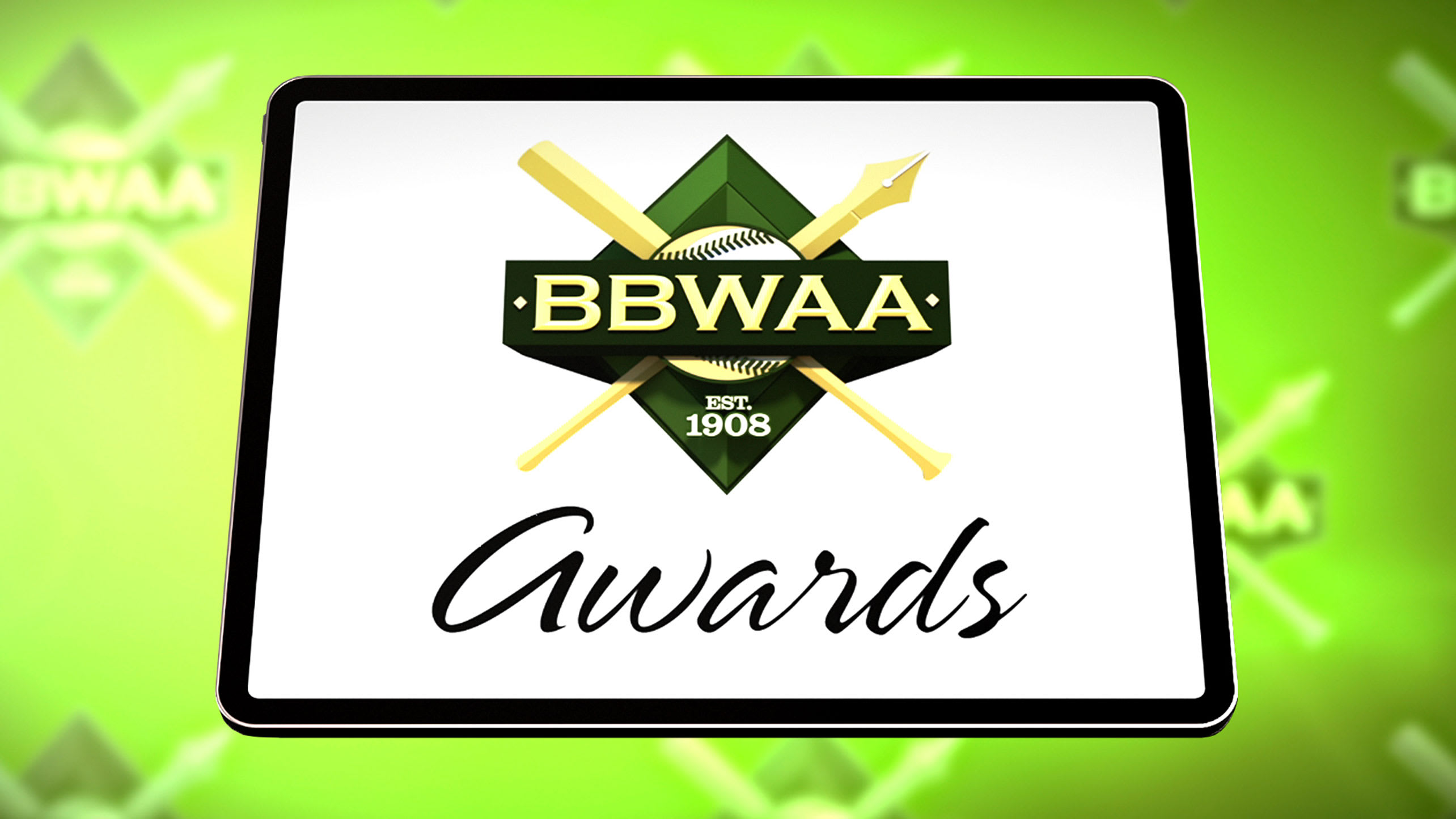 The BBWAA logo and the word Awards