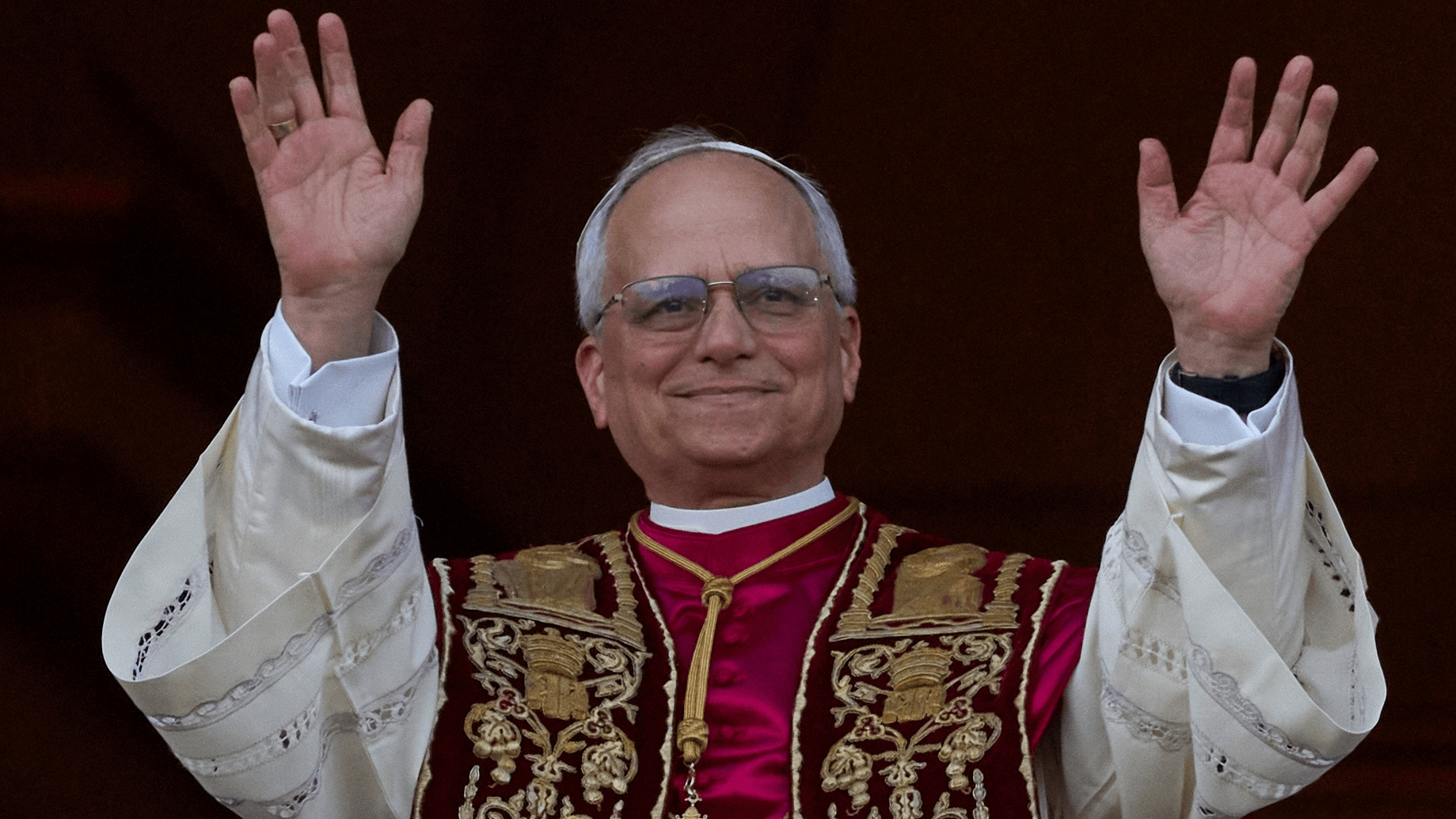 Pope Leo XIV waves to the masses