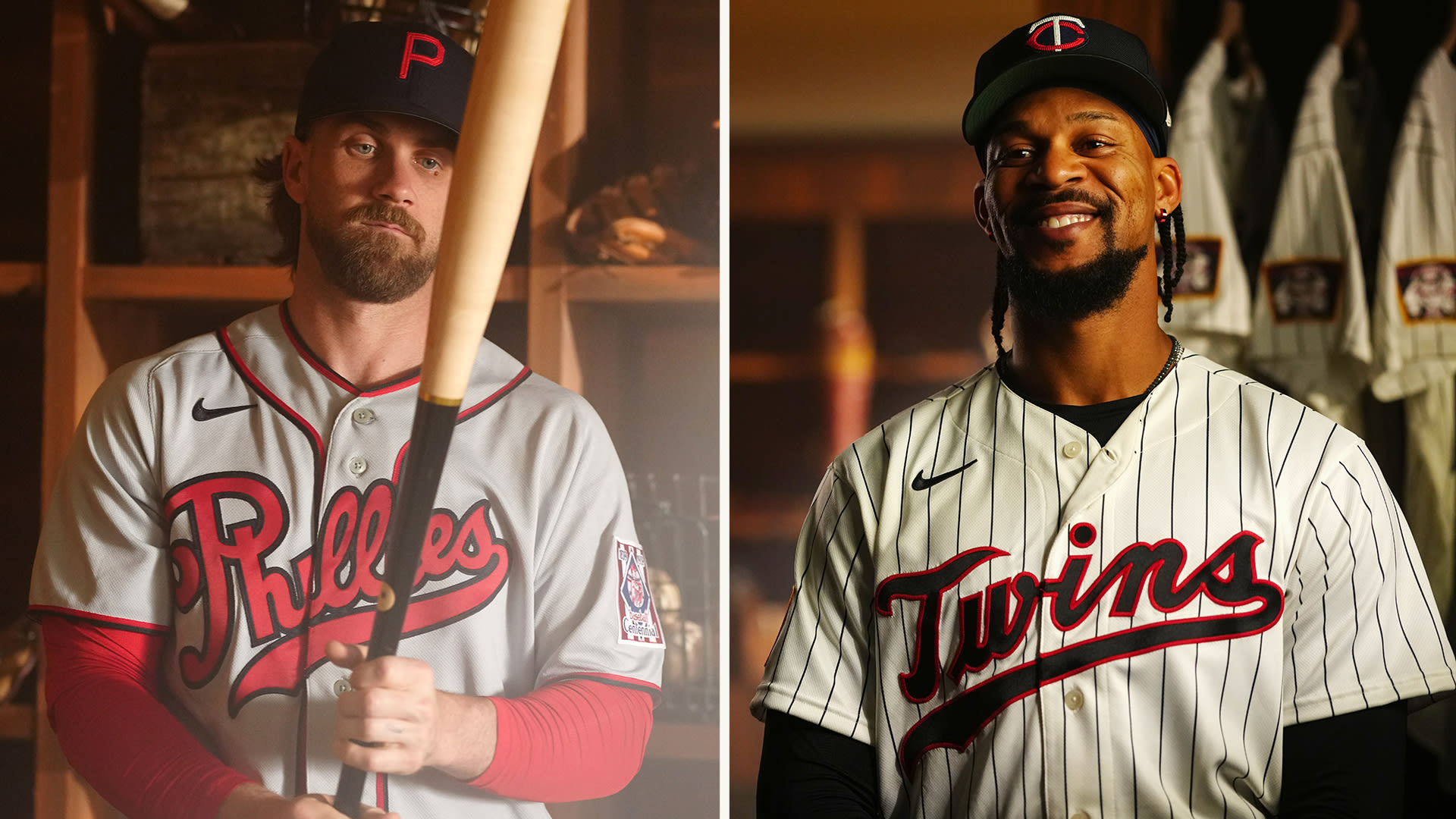 Phillies and Twins uniforms for MLB at Field of Dreams game
