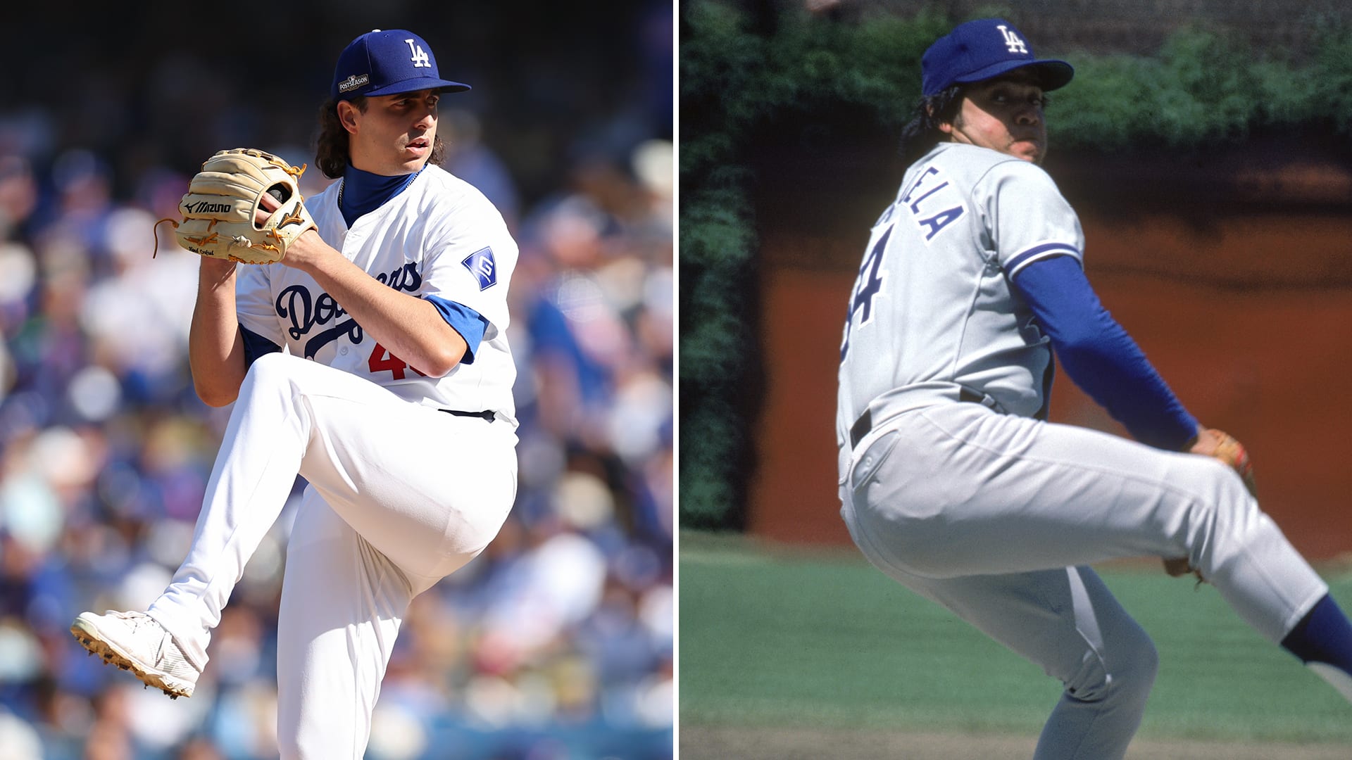 Photos of Brent Honeywell and Fernando Valenzuela